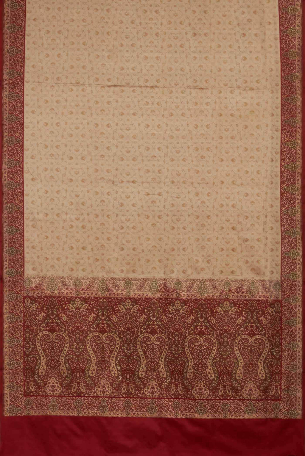 Beige Banarasi Silk Saree