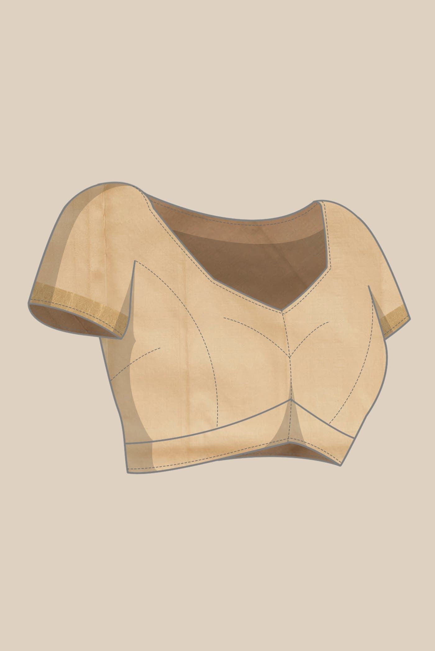 Beige Soft Silk Saree