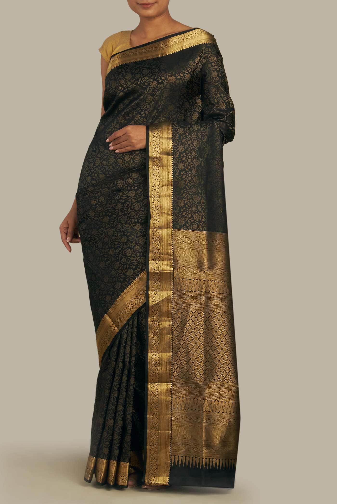 Black Soft Silk Saree