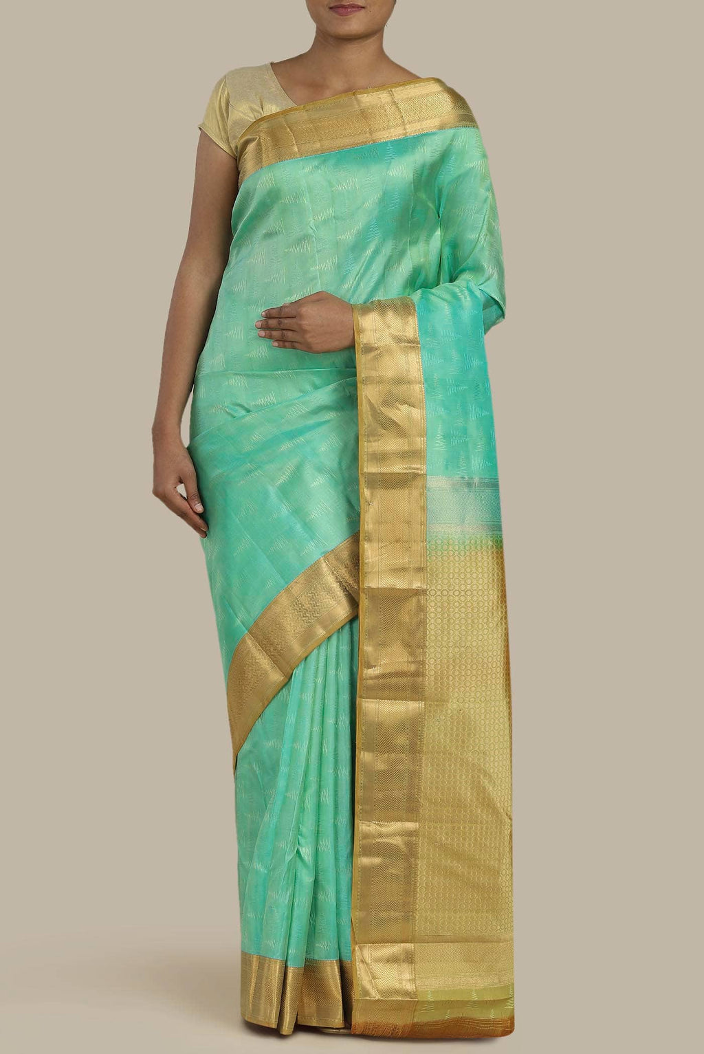 Blue Kanchipuram Silk Saree