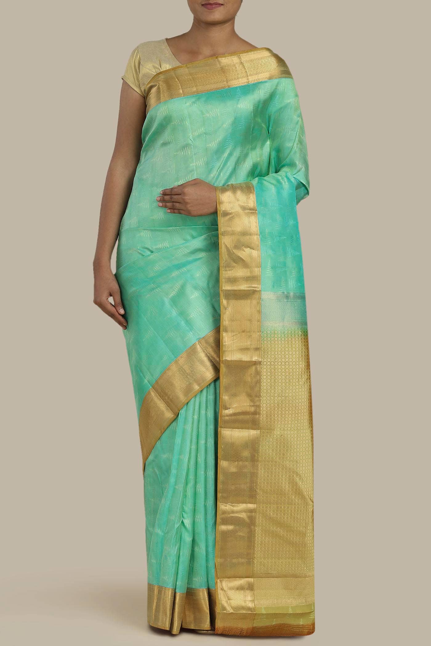 Blue Kanchipuram Silk Saree