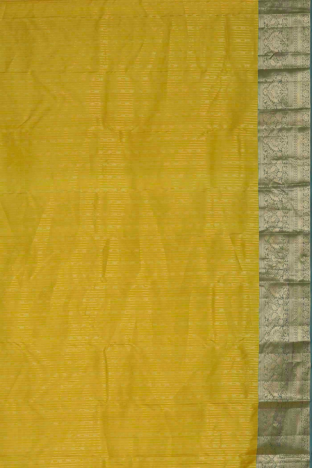 Mustard Kanchipuram Silk Saree
