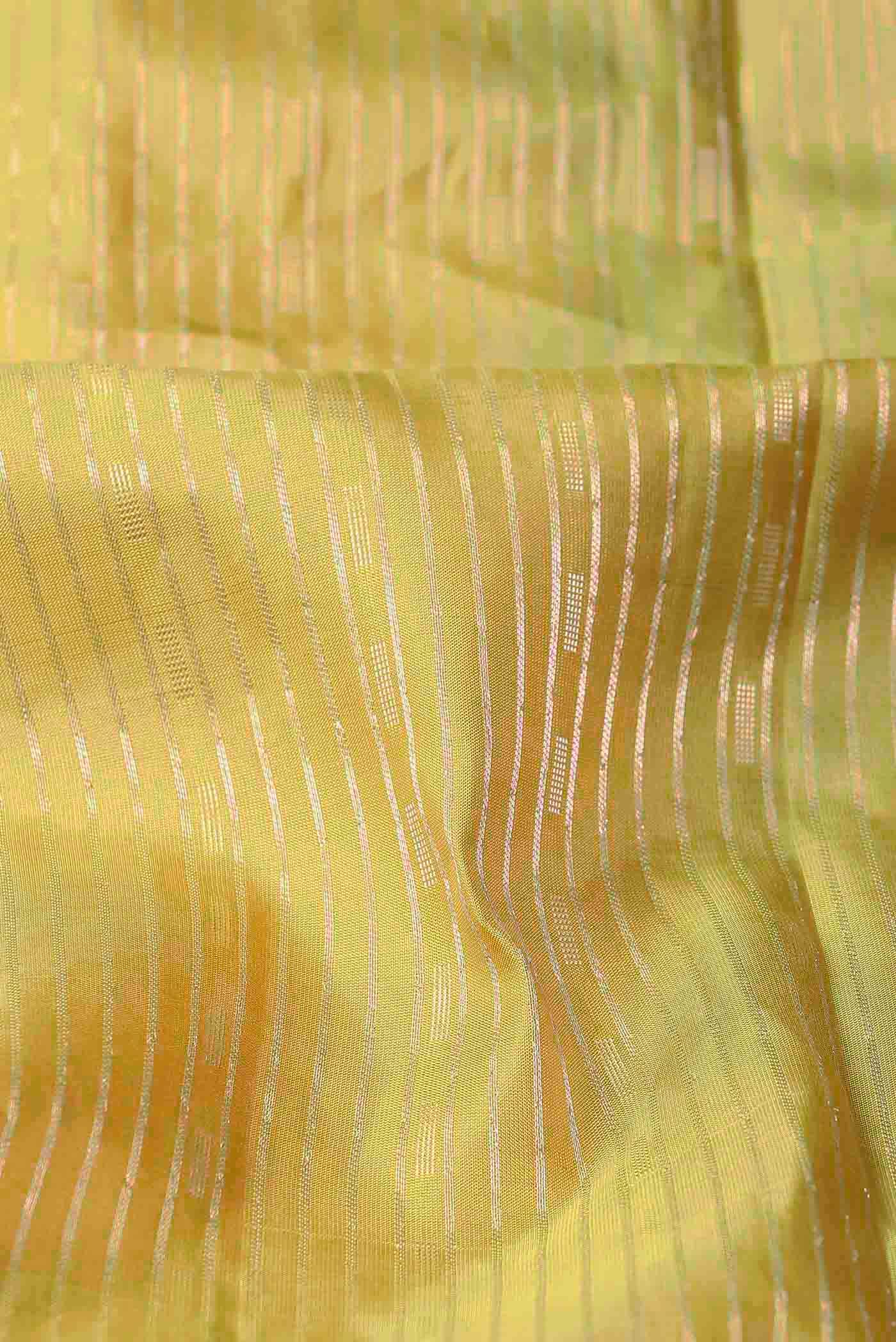 Mustard Kanchipuram Silk Saree