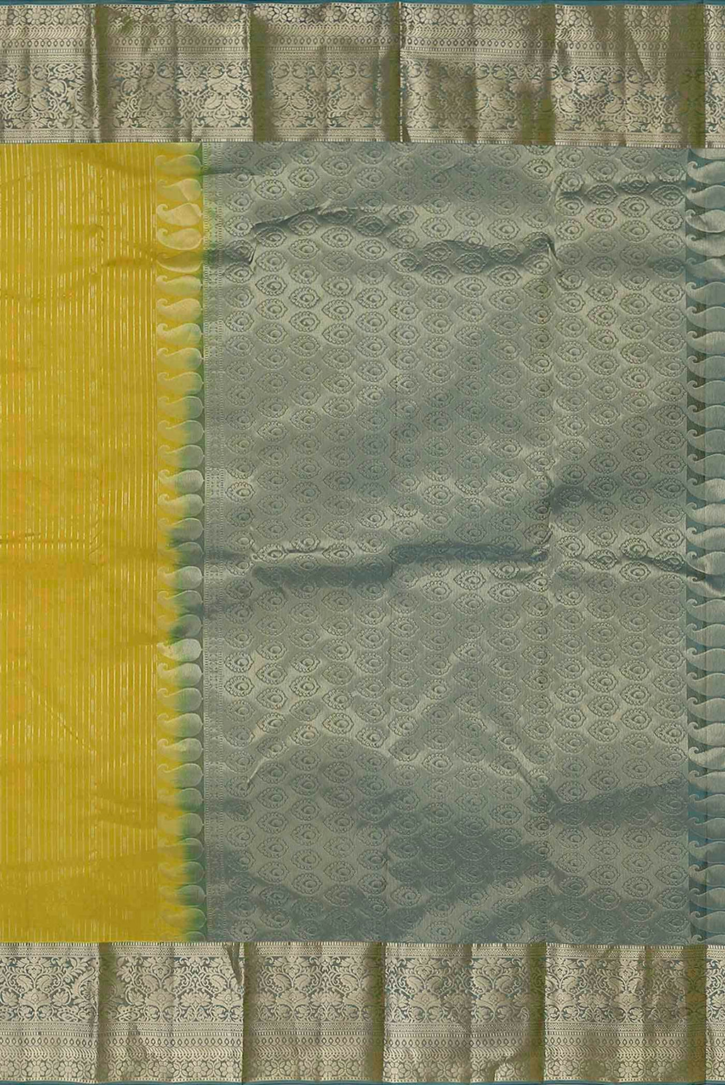 Mustard Kanchipuram Silk Saree