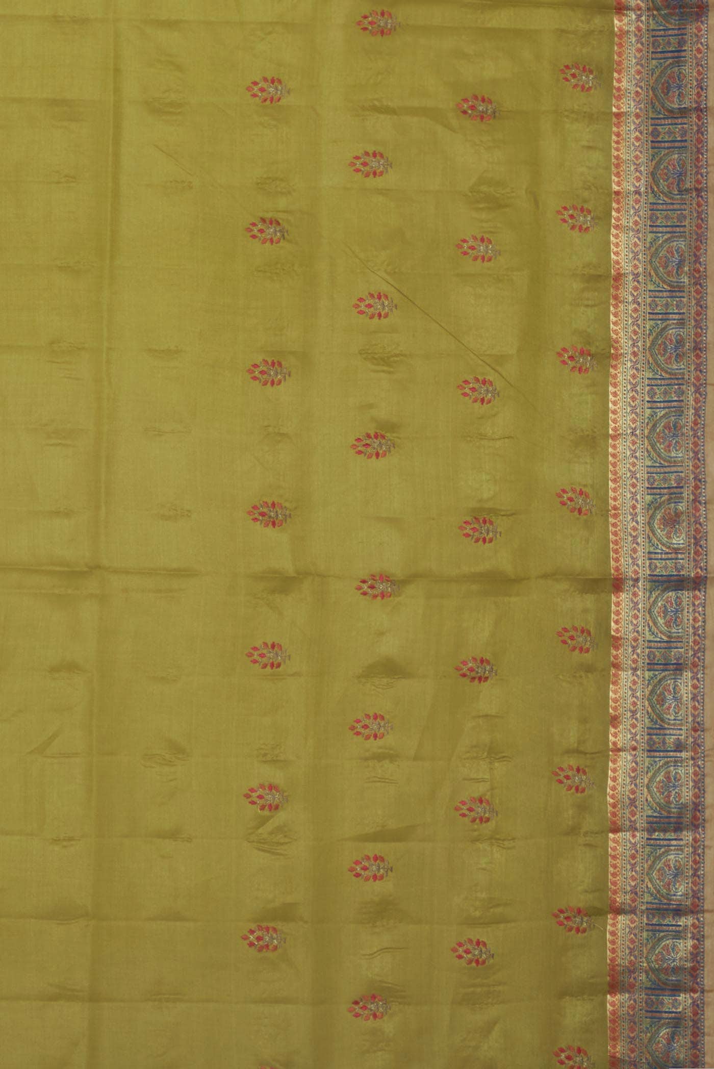 Green Banarasi Tussar Silk Saree