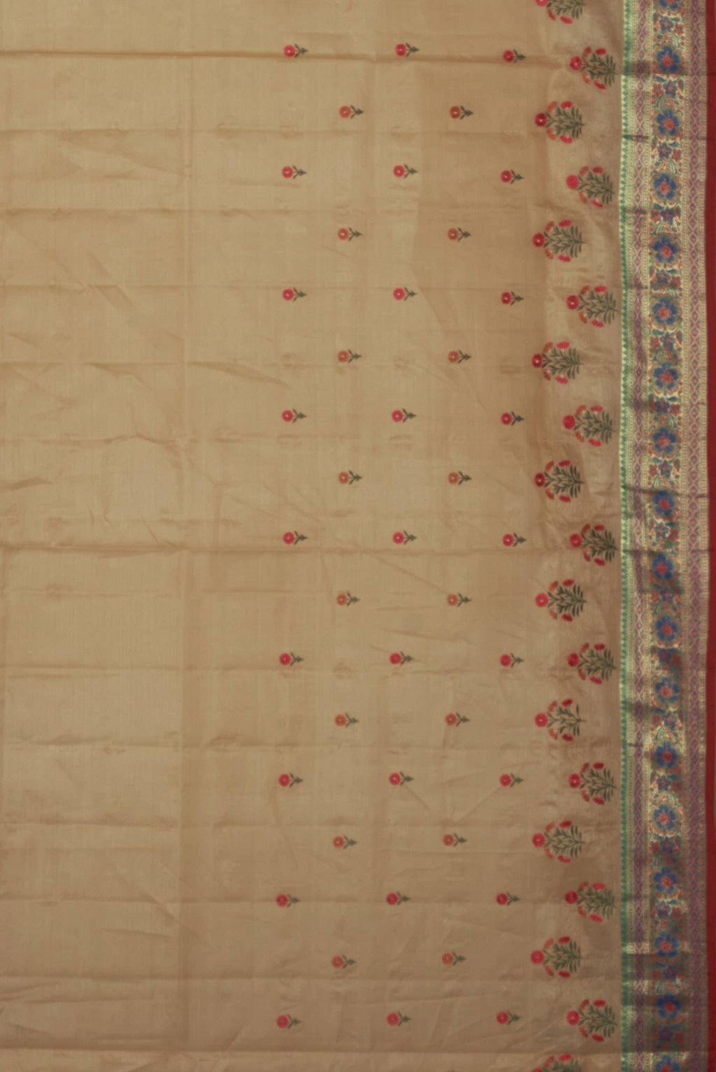 Beige Banarasi Tussar Silk Saree