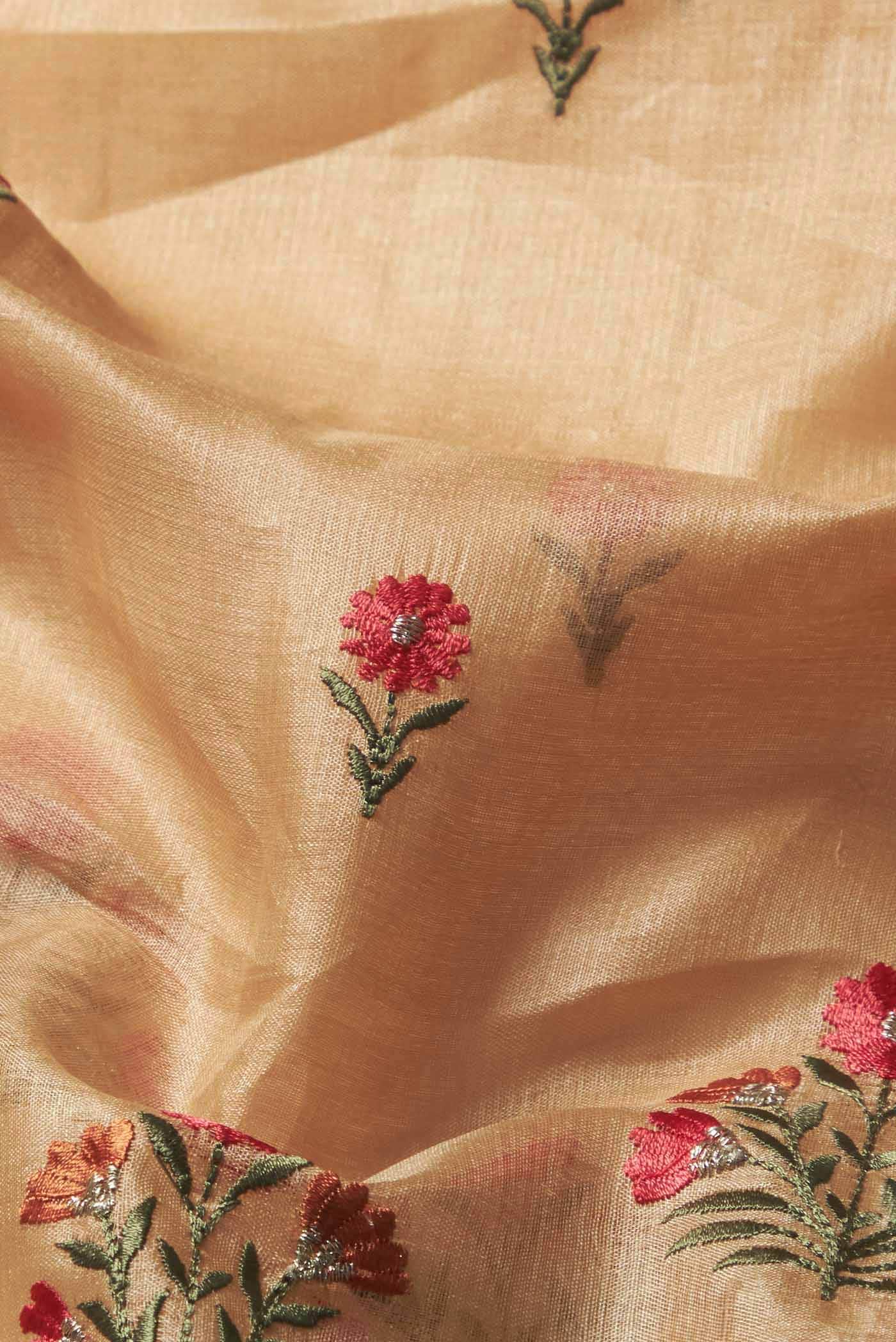 Beige Banarasi Tussar Silk Saree