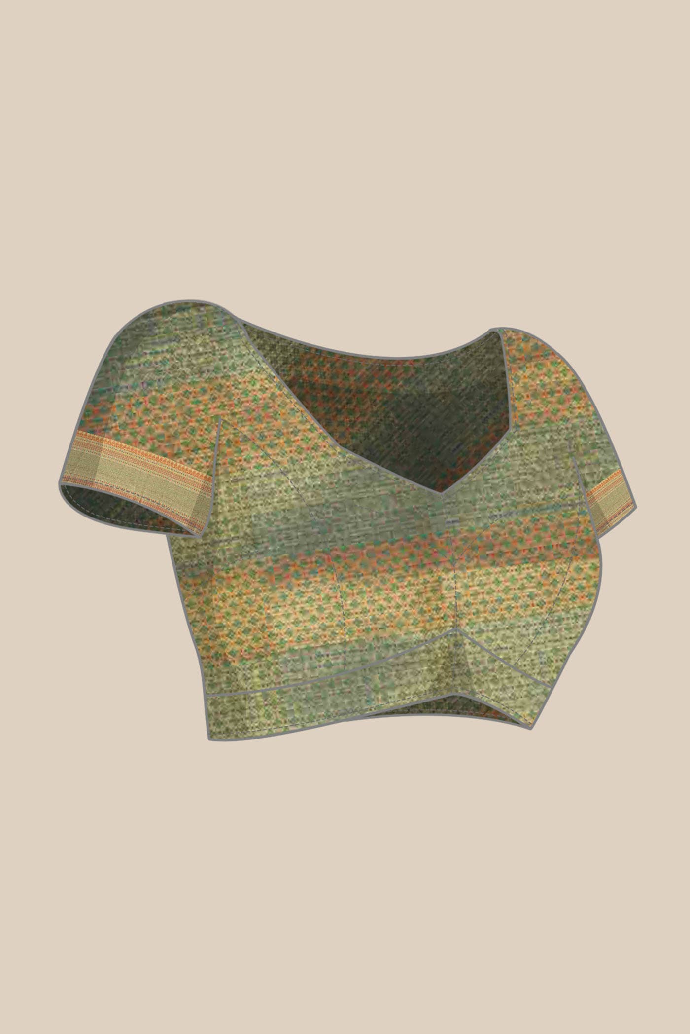 Green Banarasi Tussar Silk Saree