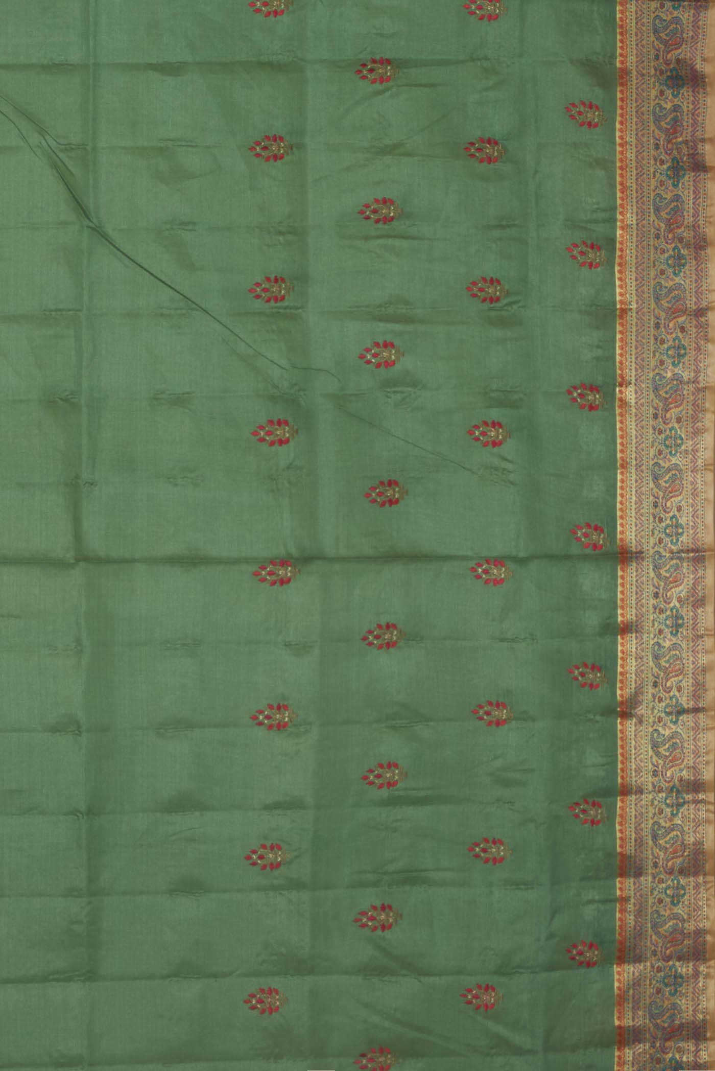 Green Banarasi Tussar Silk Saree