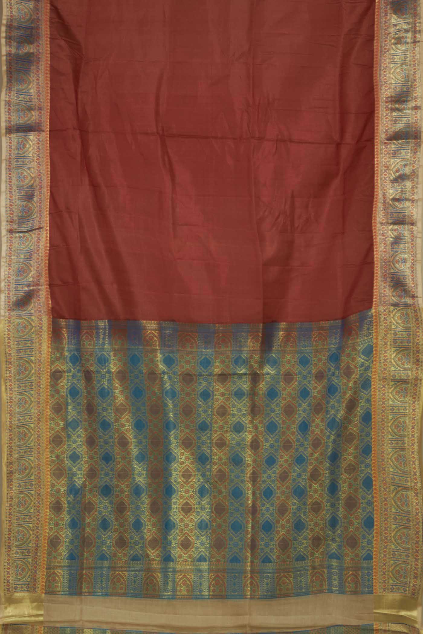 Green Banarasi Tussar Silk Saree