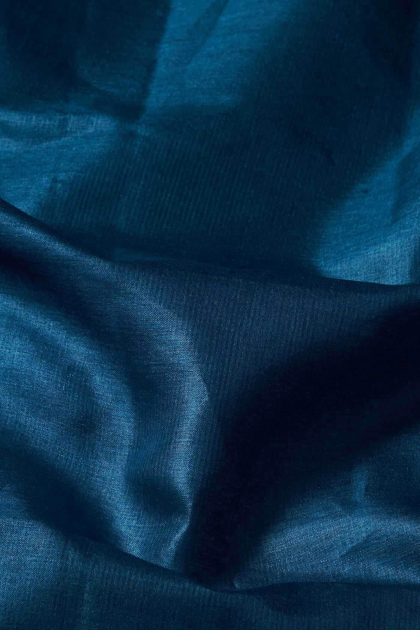 Blue Banarasi Tussar Silk Saree