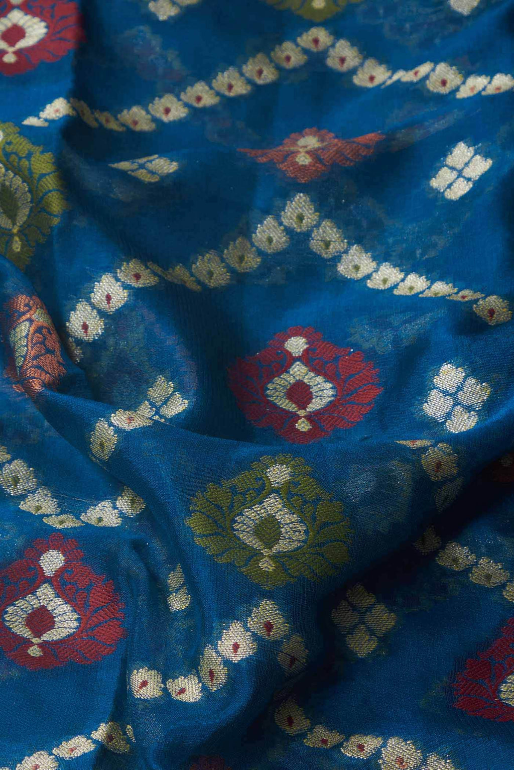 Blue Banarasi Georgette Saree