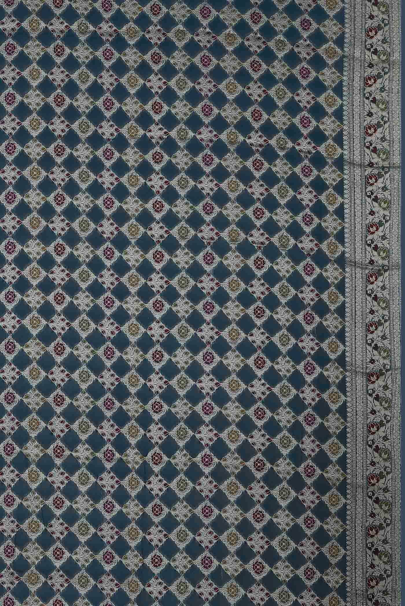 Blue Banarasi Georgette Saree