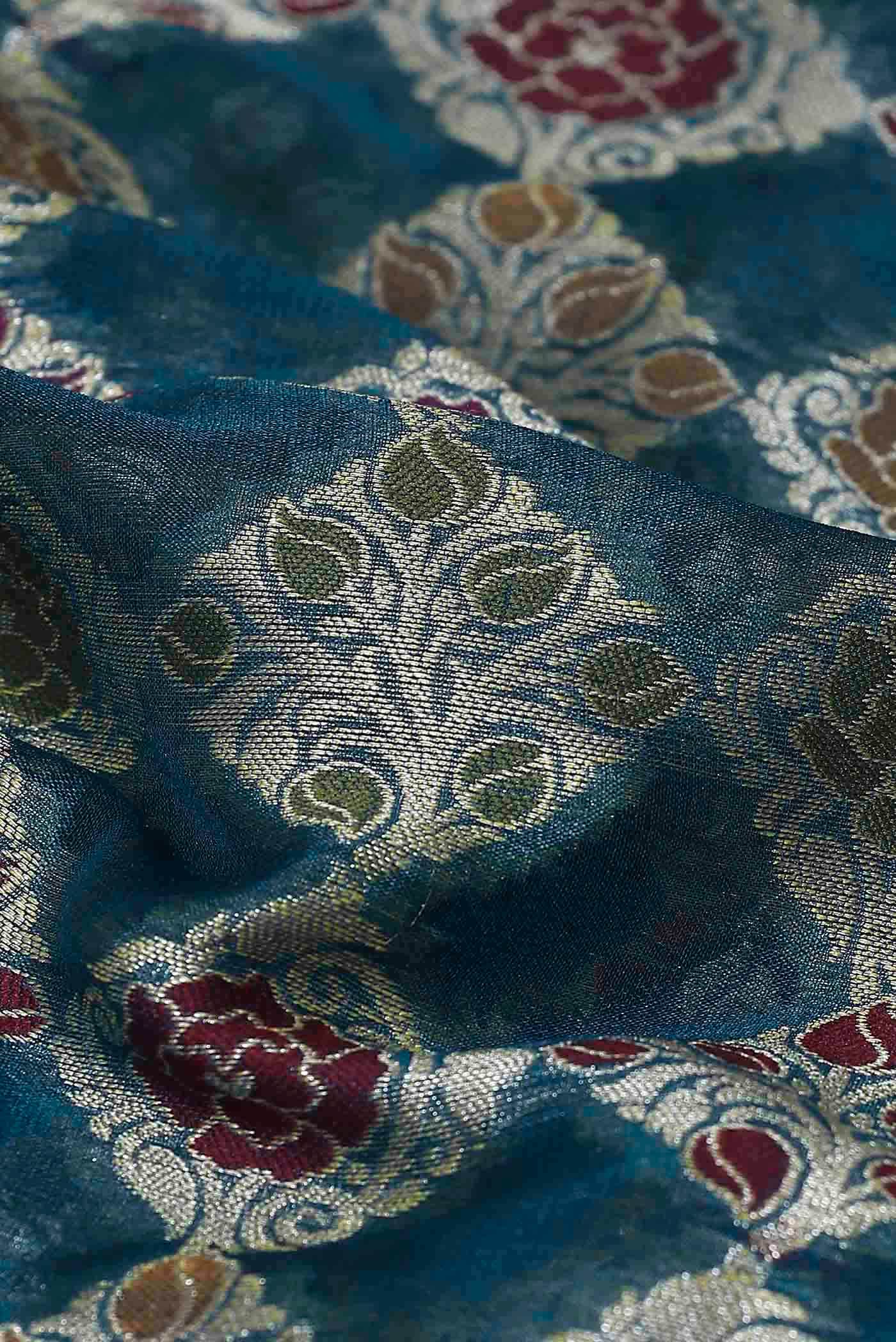 Blue Banarasi Georgette Saree
