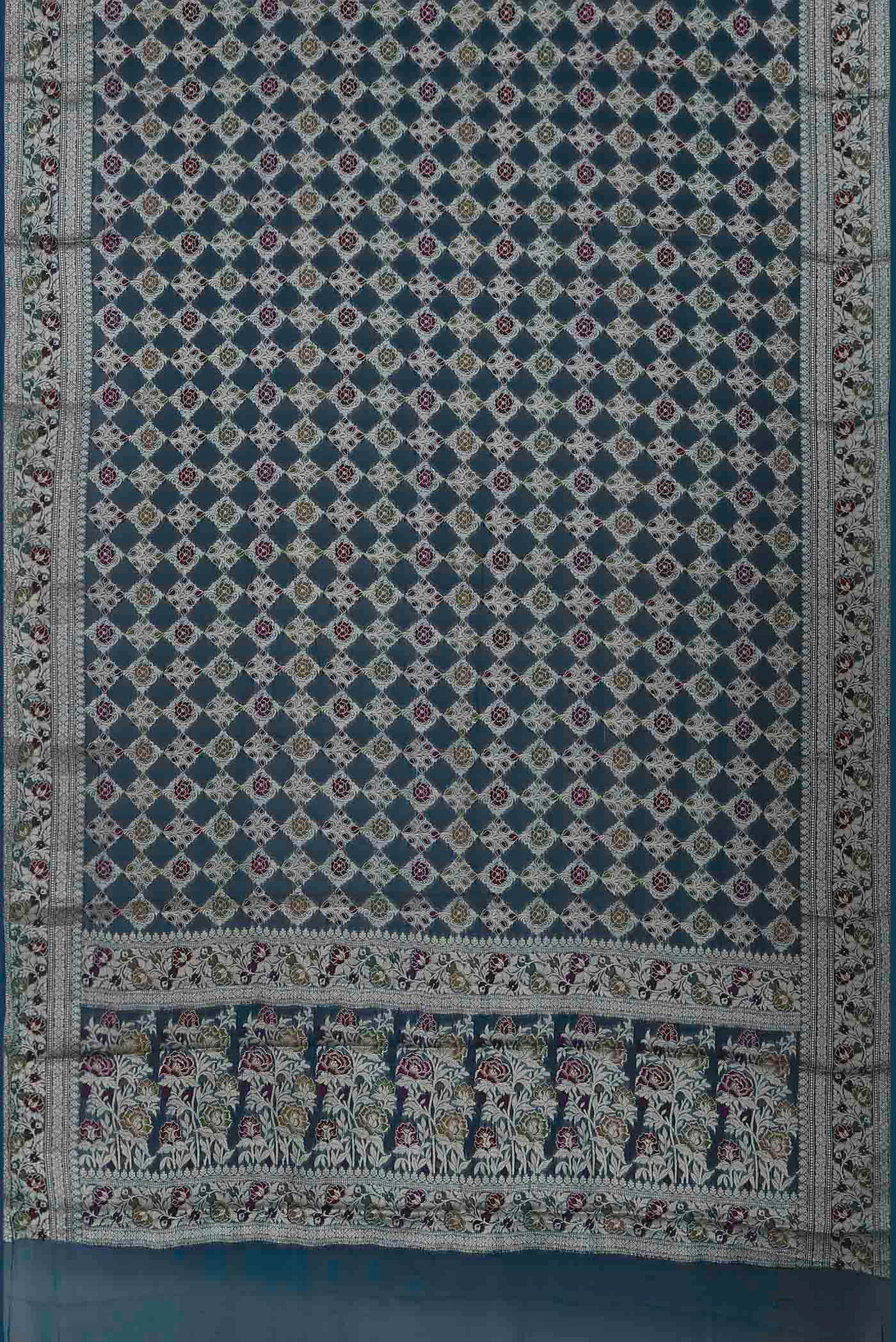 Blue Banarasi Georgette Saree