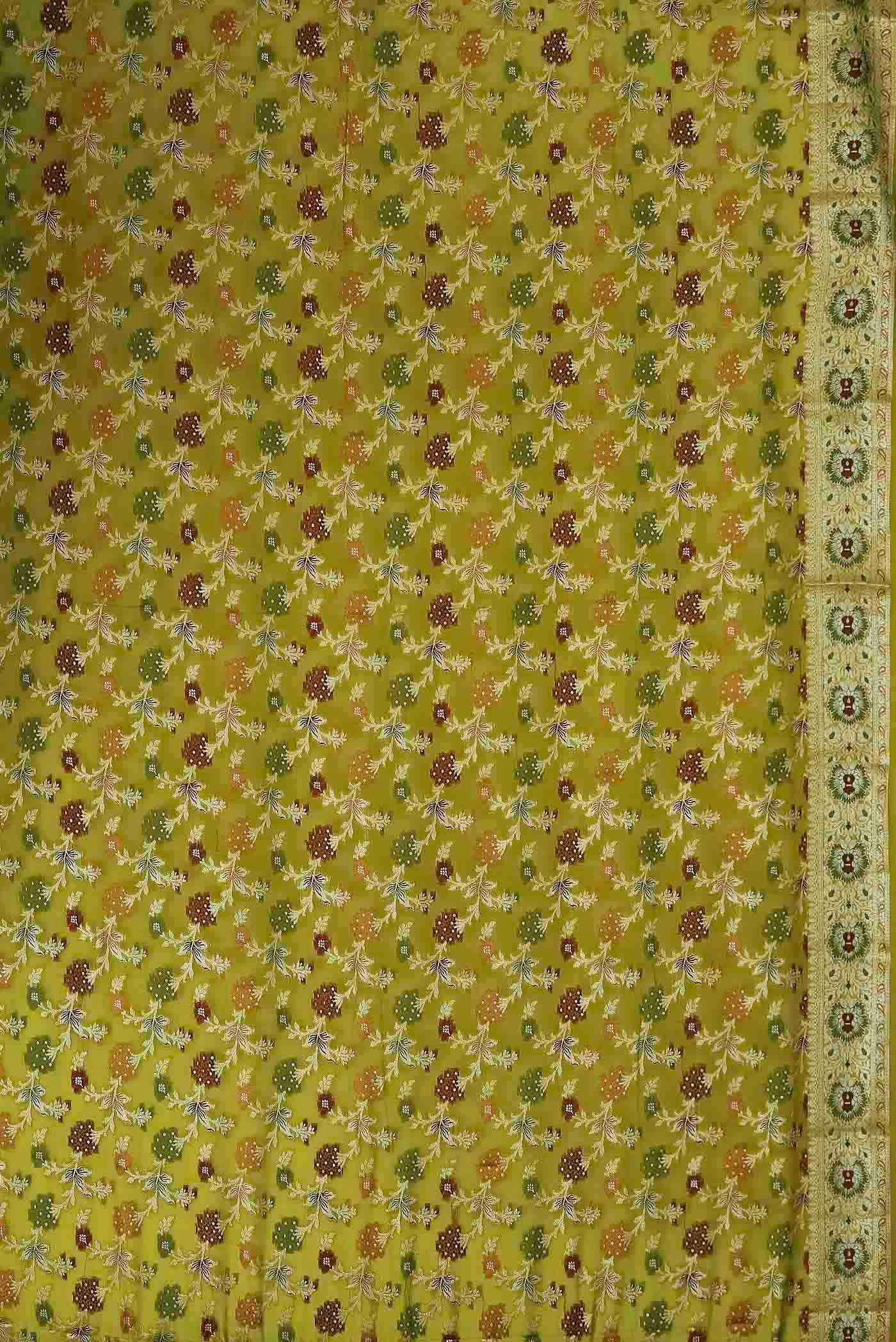 Green Banarasi Georgette Saree