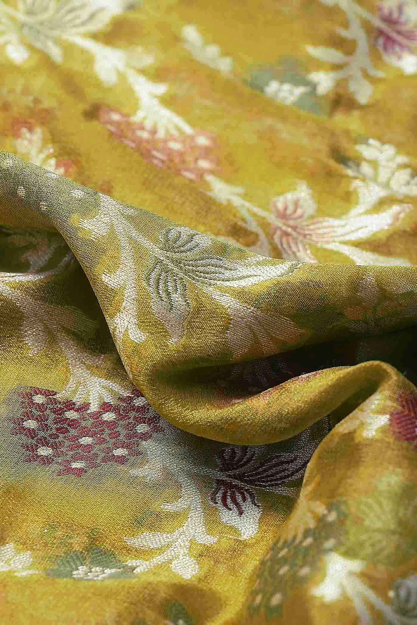 Green Banarasi Georgette Saree