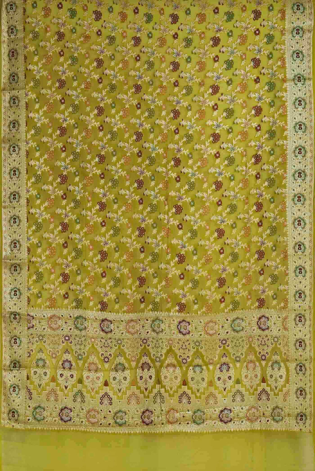 Green Banarasi Georgette Saree