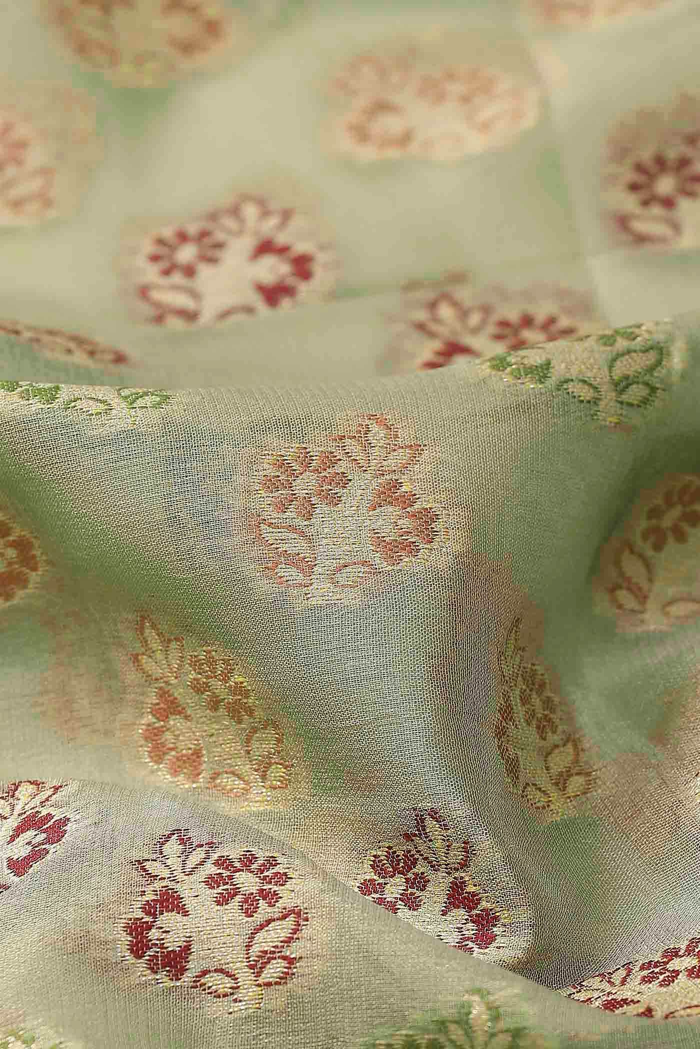 Green Banarasi Georgette Saree