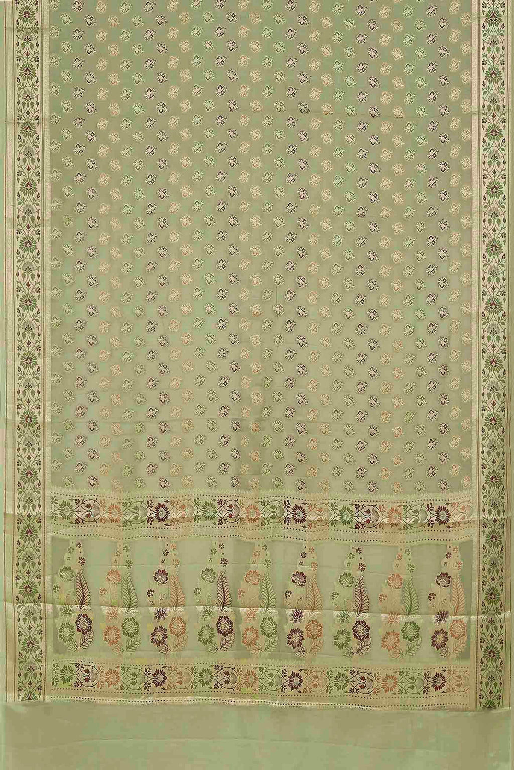 Green Banarasi Georgette Saree