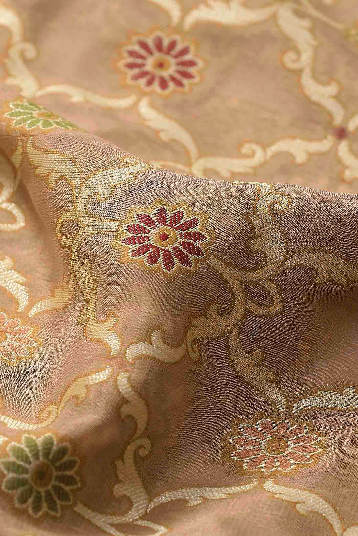 Beige Banarasi Georgette Saree