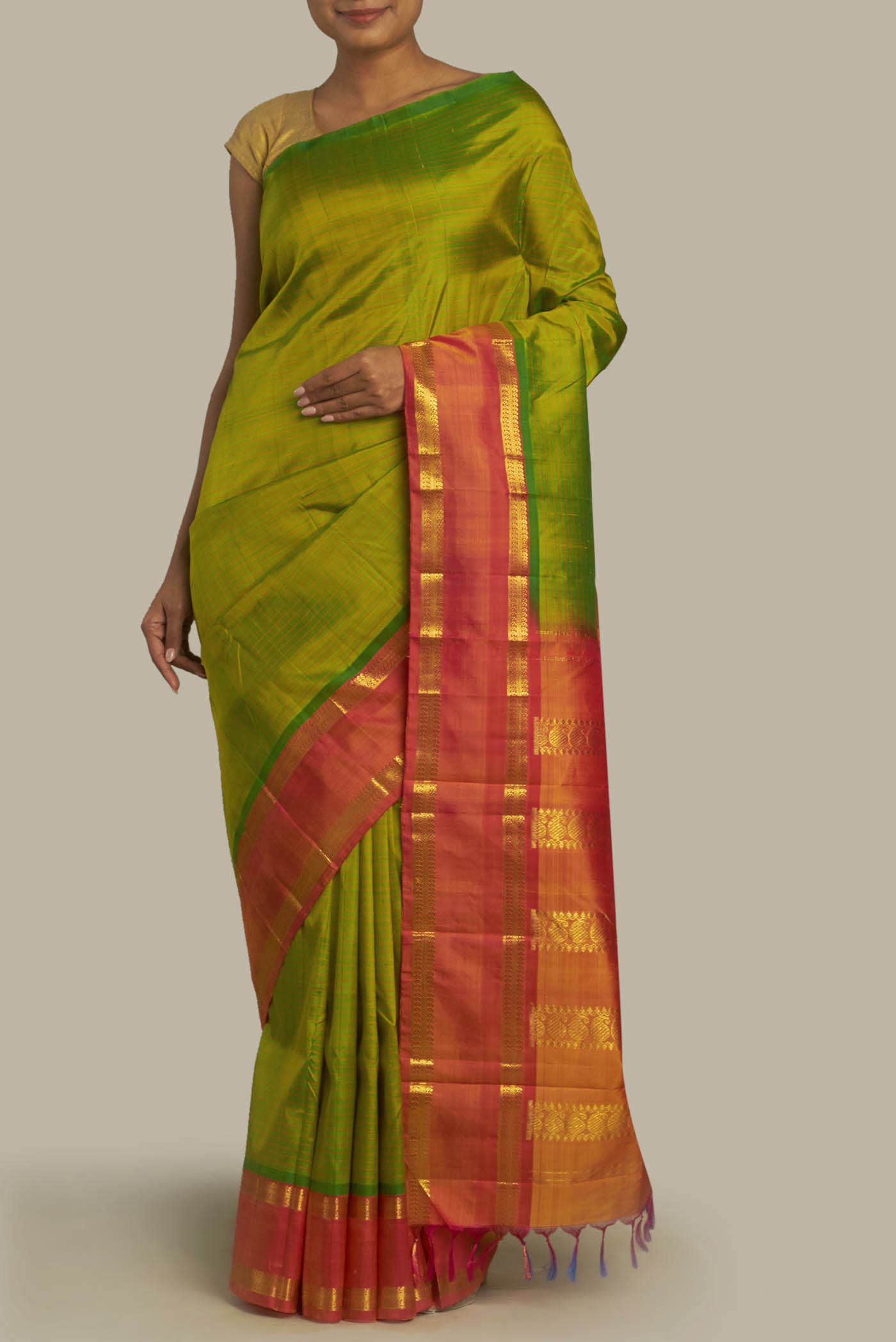 Green Kanchipuram Silk Saree