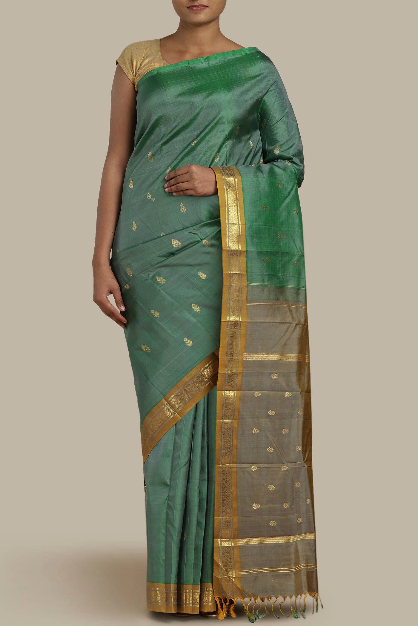 Green Kanchipuram Silk Saree