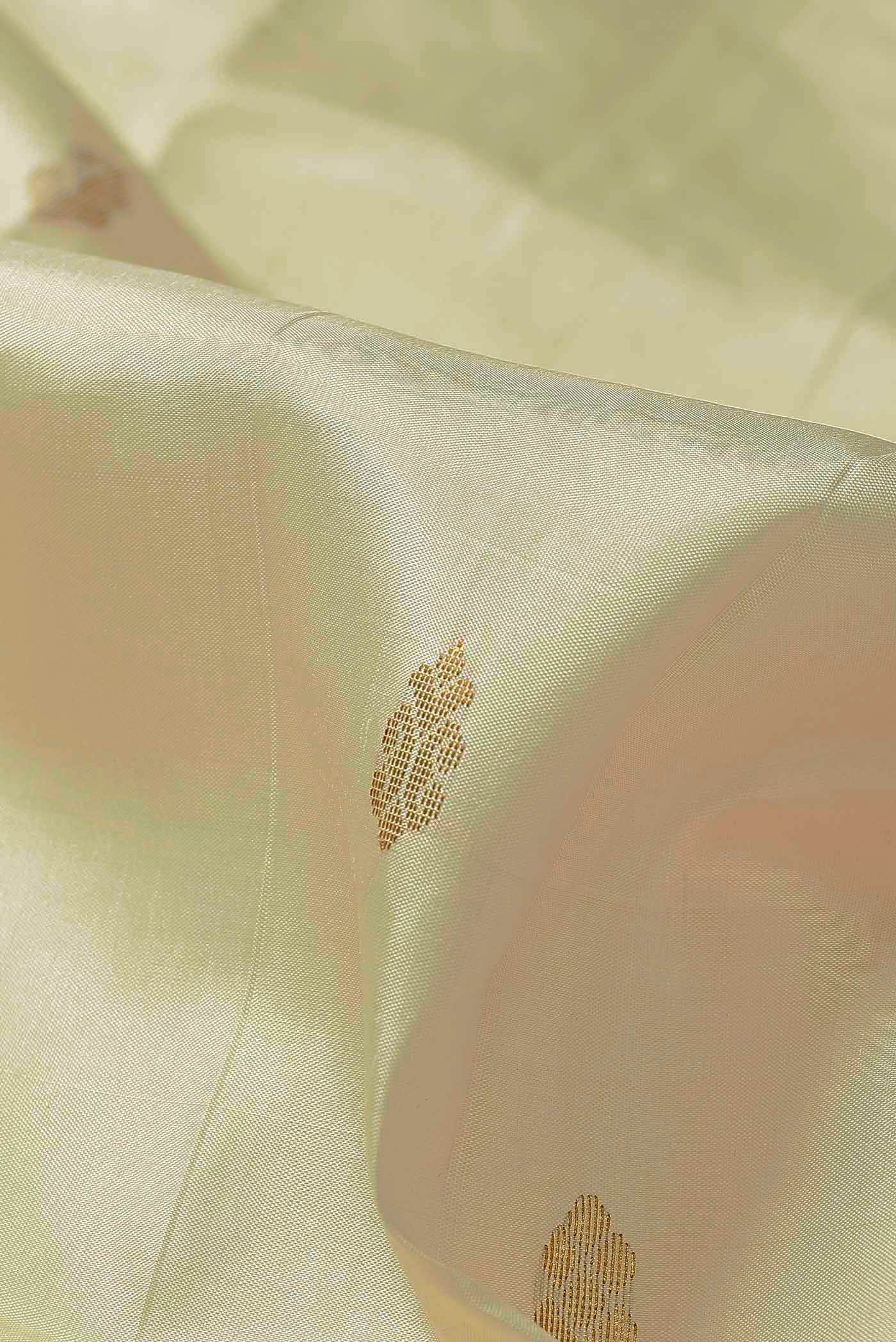 Cream Kanchipuram Silk Saree