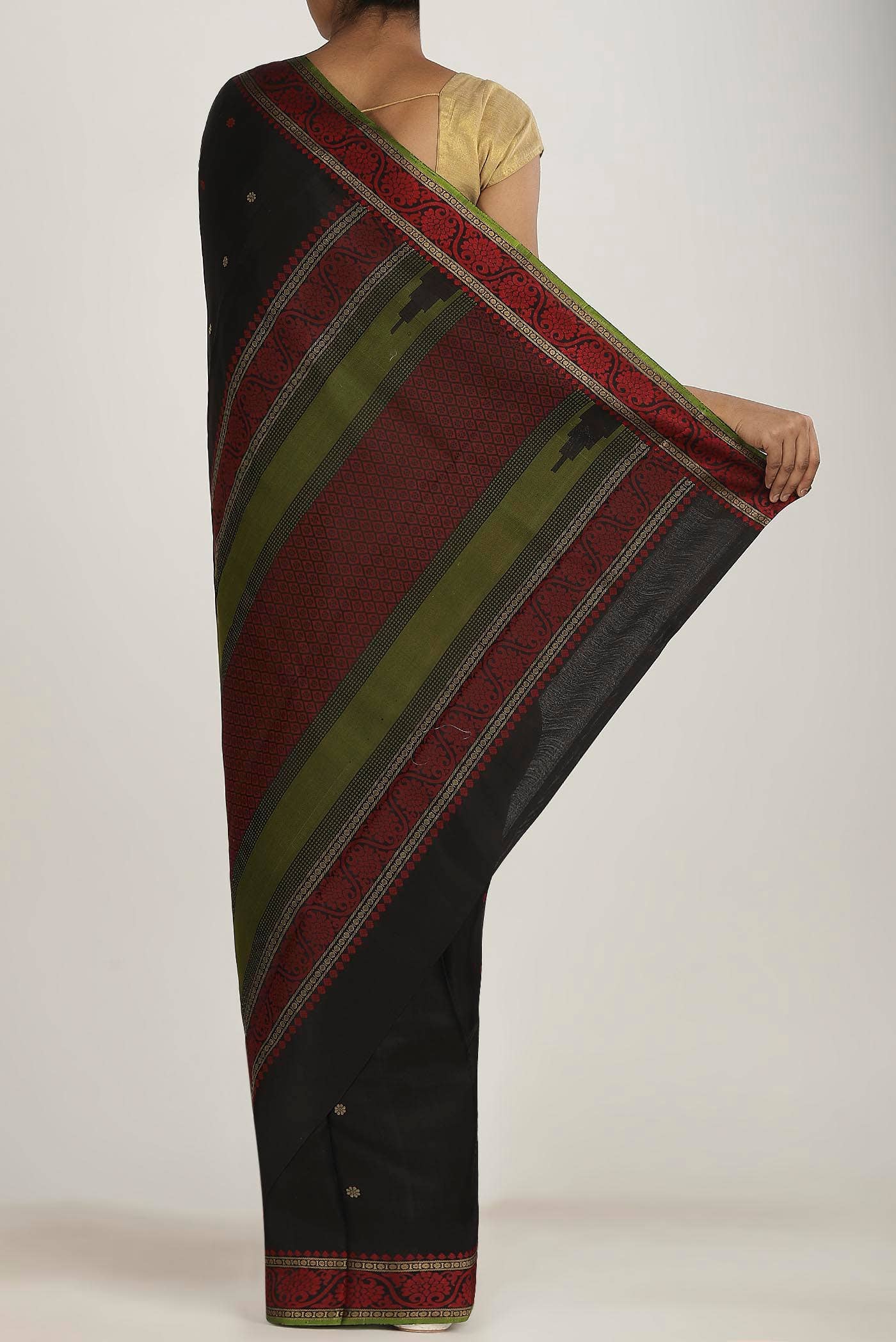 Black Kanchipuram Silk Saree