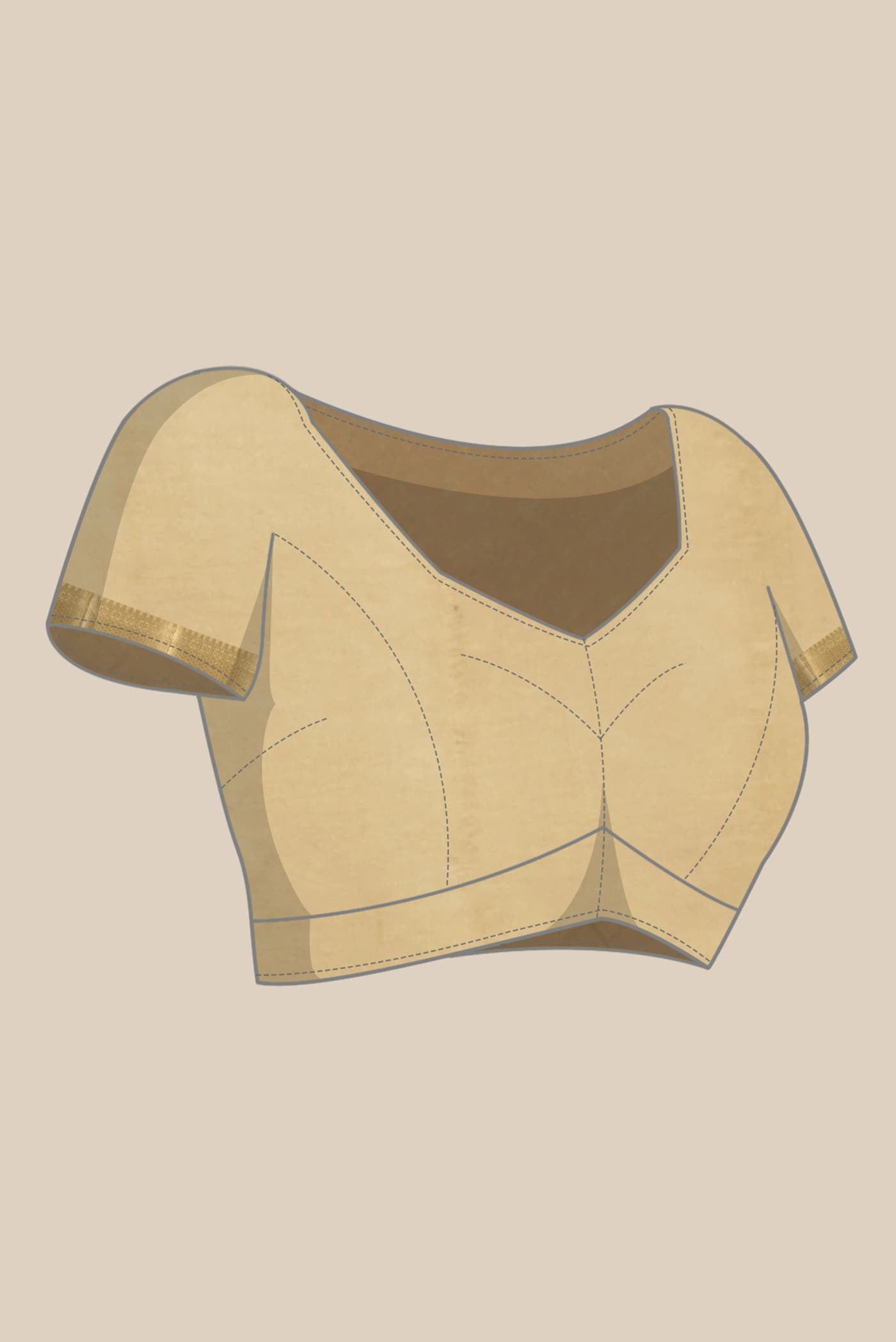 Beige Banarasi Tussar Silk Saree