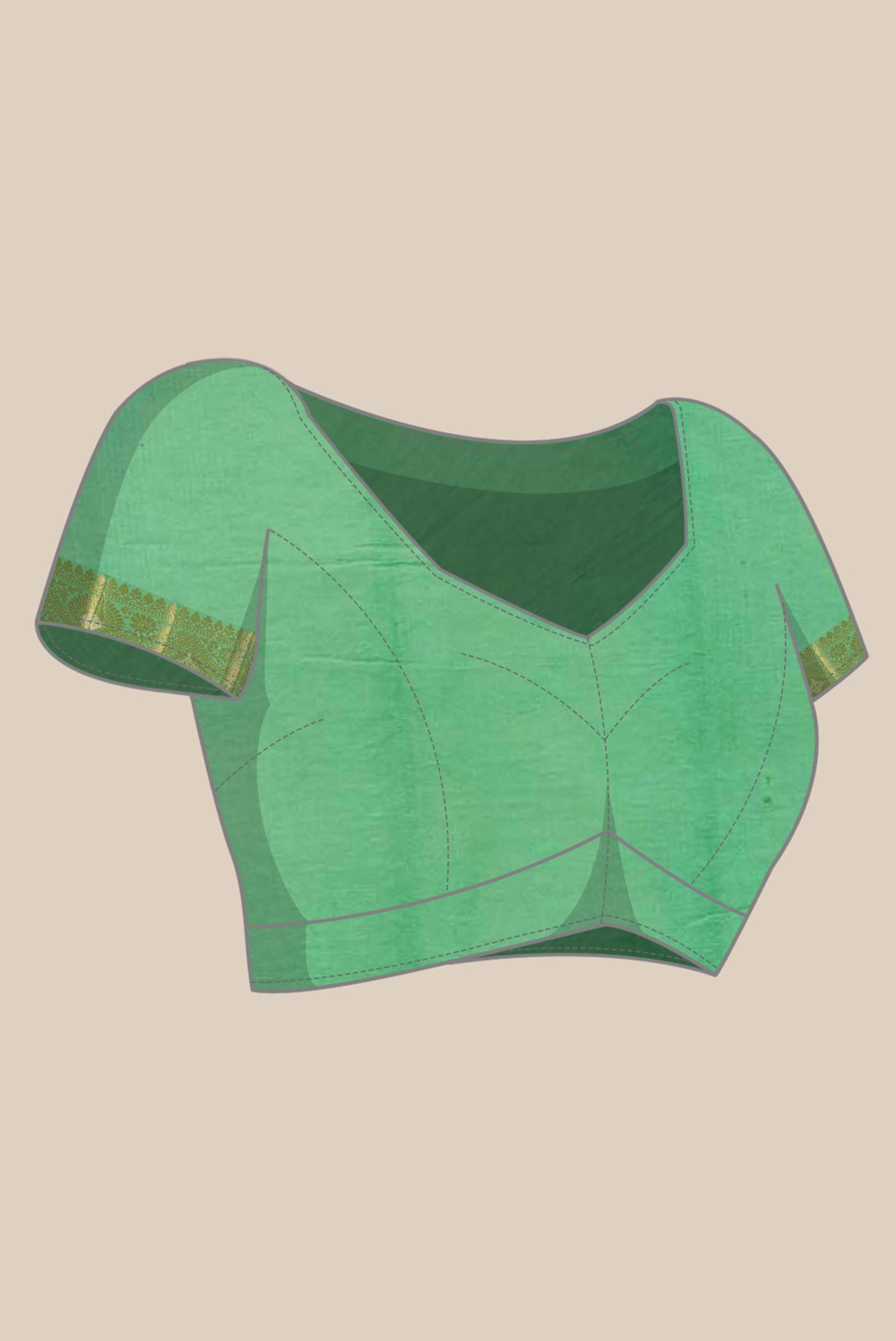 Green Banarasi Tussar Silk Saree