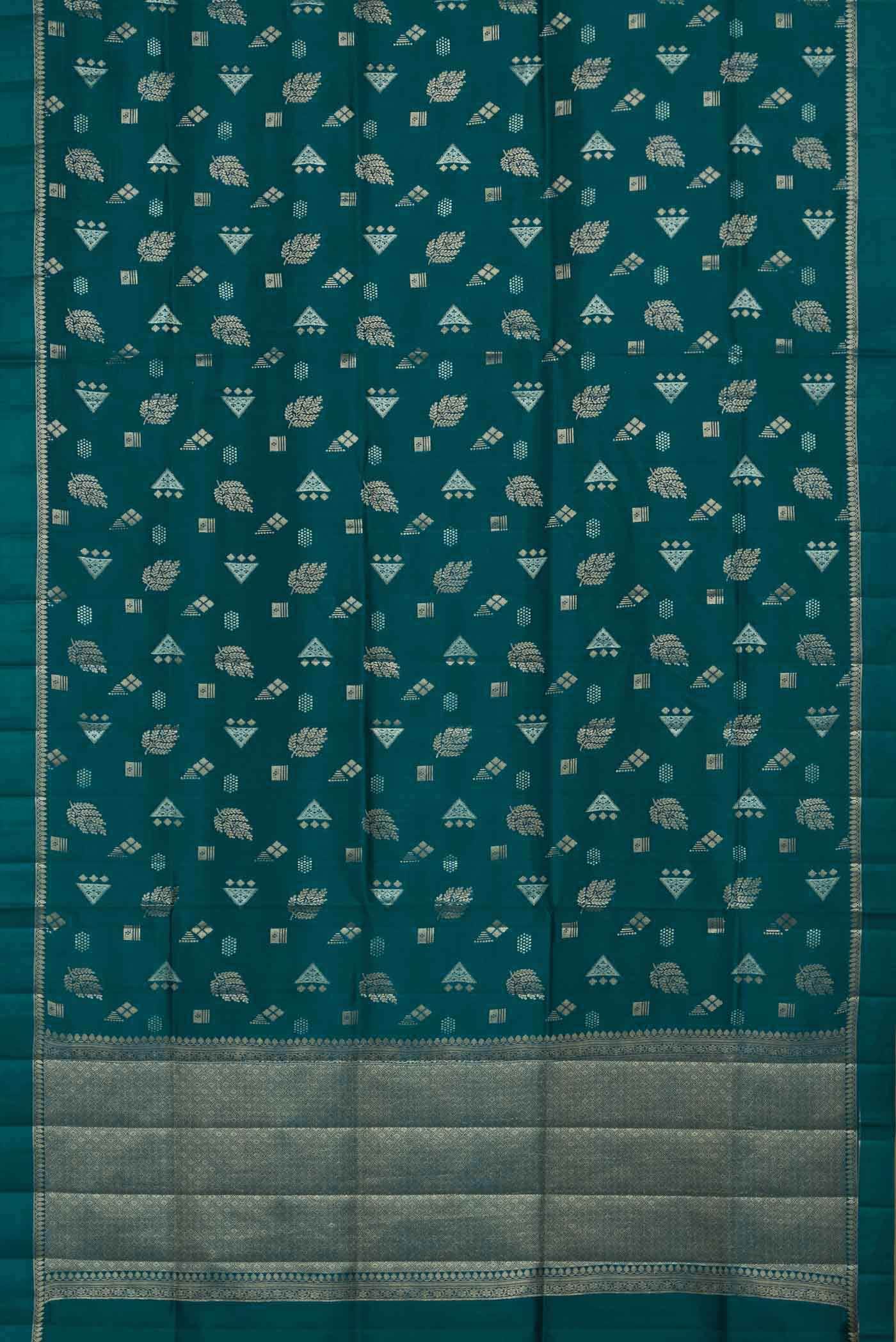 Blue Banarasi Tussar Silk Saree