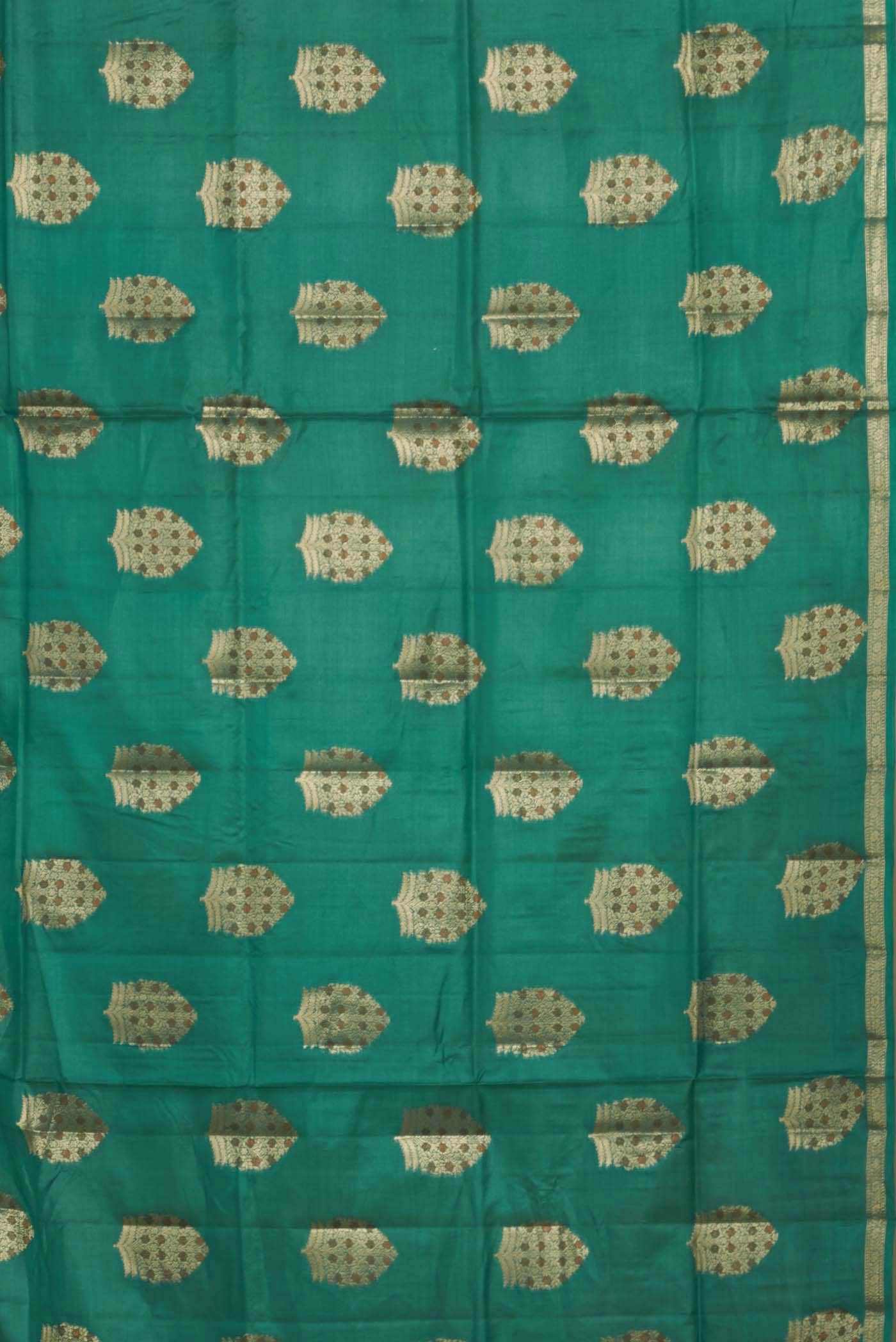 Green Banarasi Tussar Silk Saree
