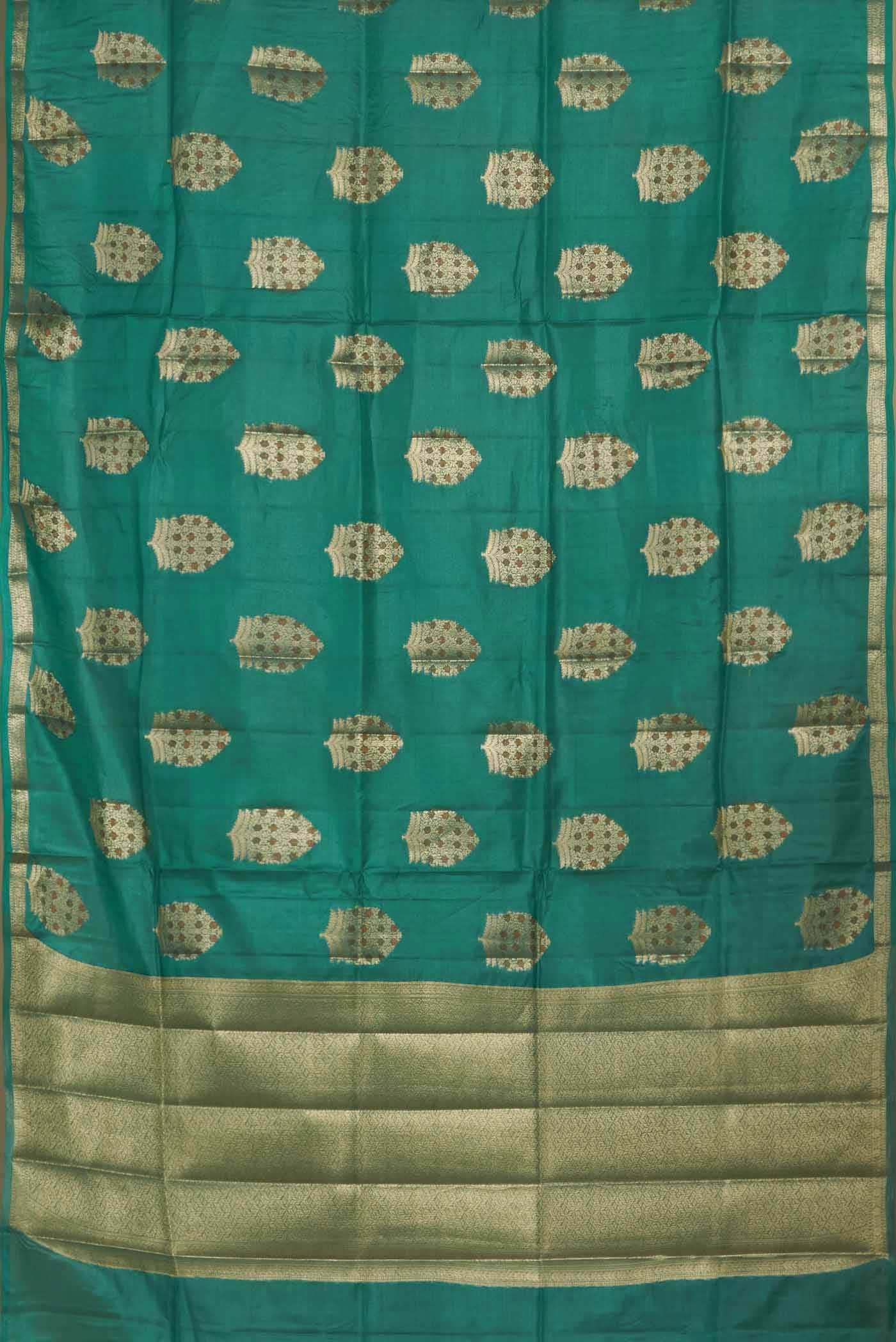 Green Banarasi Tussar Silk Saree