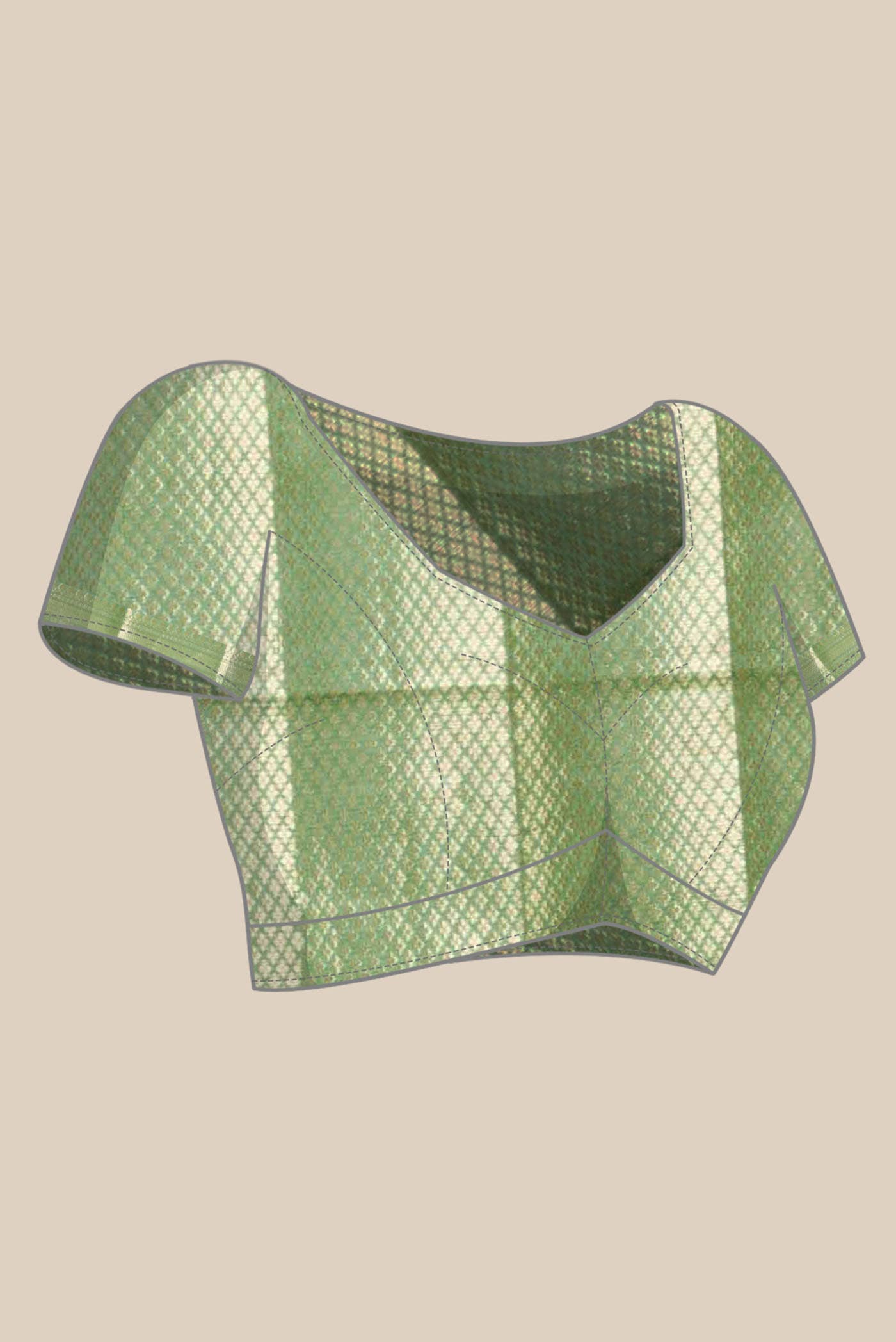 Green Banarasi Tussar Silk Saree