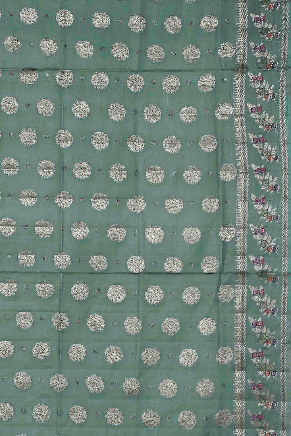 Green Banarasi Tussar Silk Saree