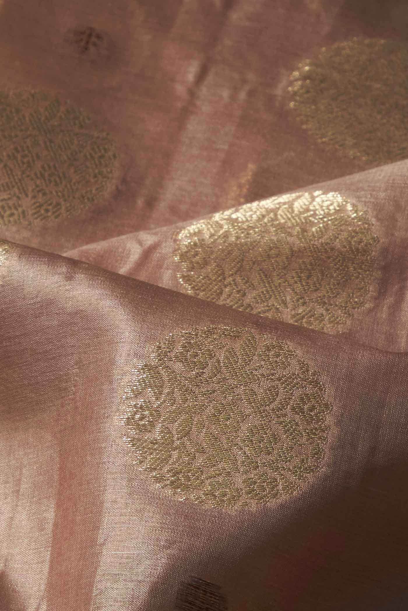Beige Banarasi Tussar Silk Saree