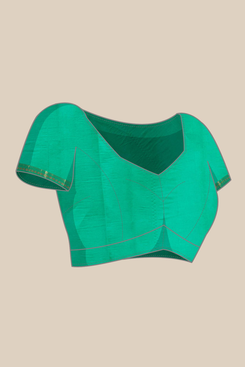 Green Banarasi Raw Silk Saree