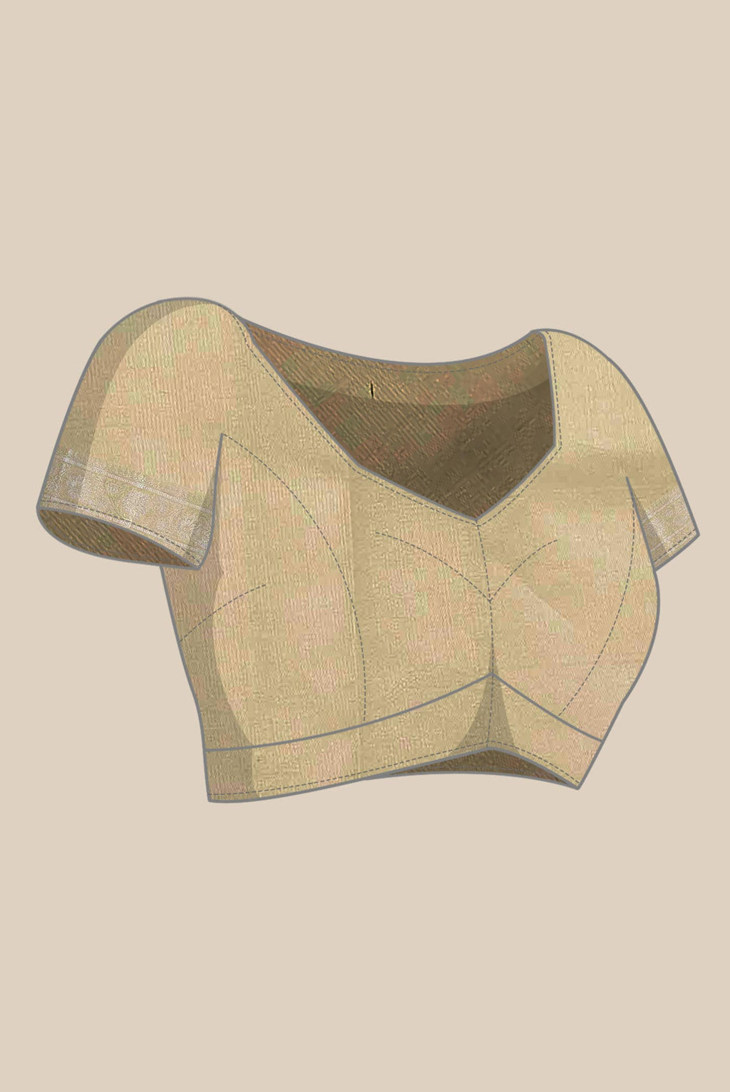 Beige Banarasi Raw Silk Saree