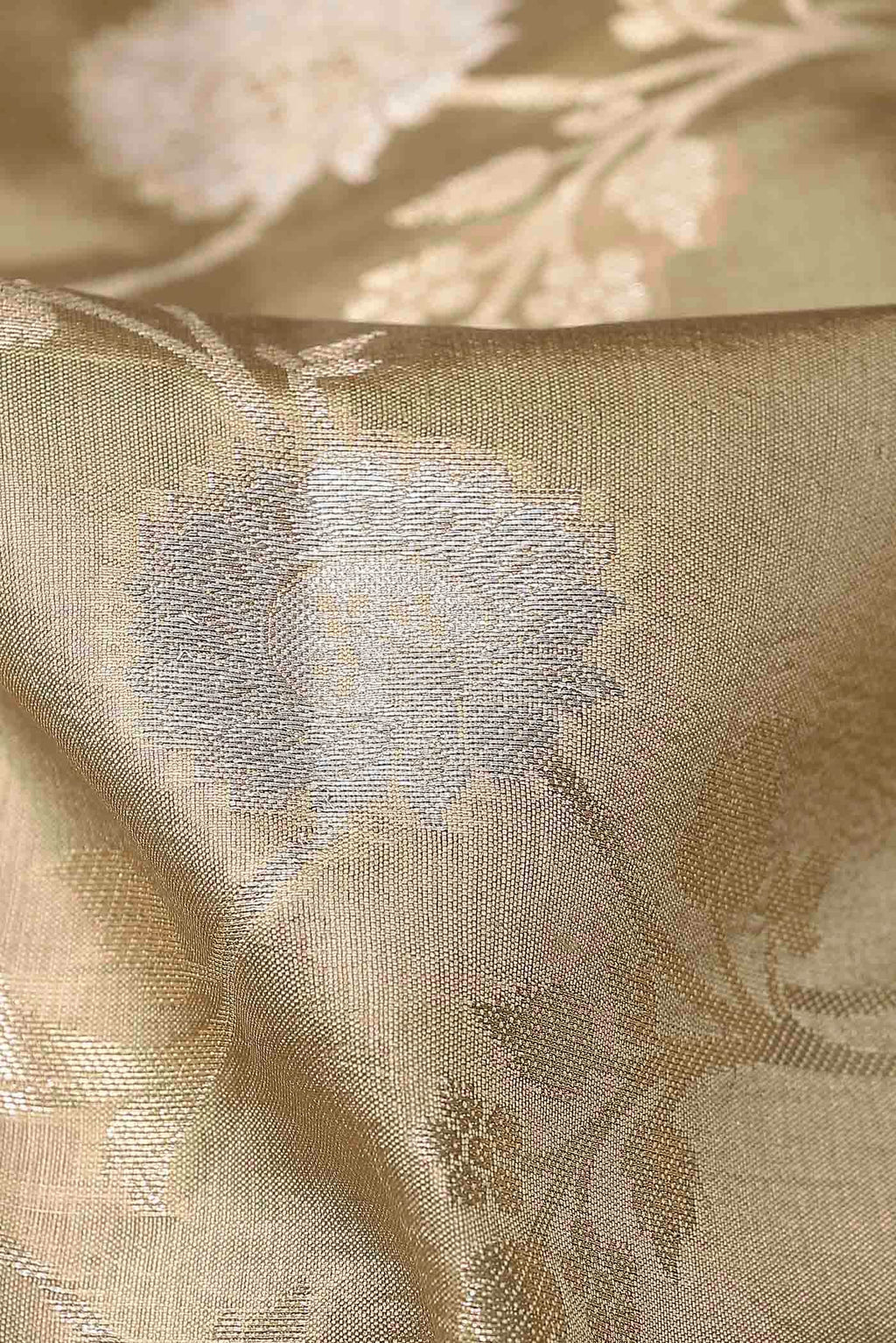 Beige Banarasi Raw Silk Saree