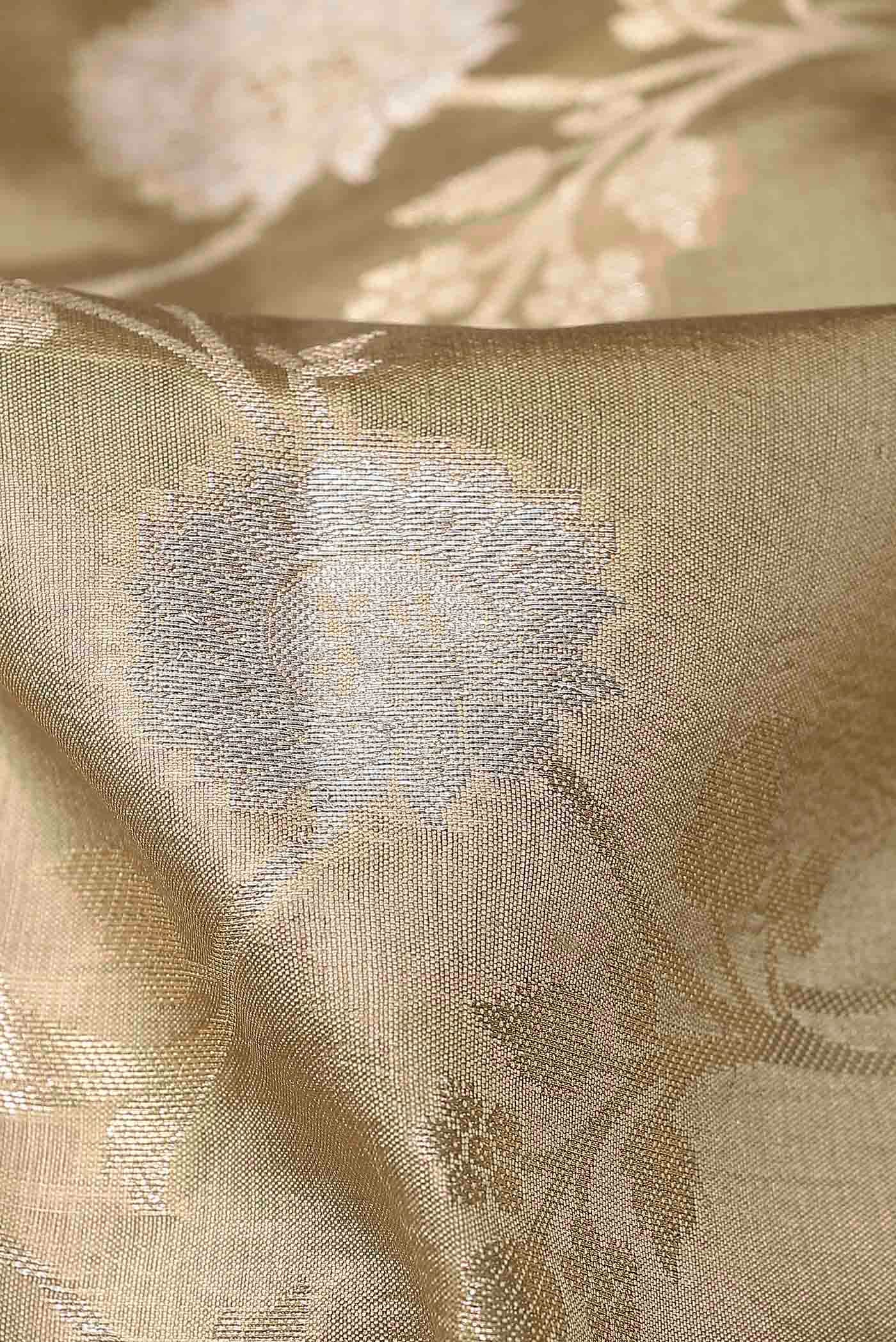 Beige Banarasi Raw Silk Saree