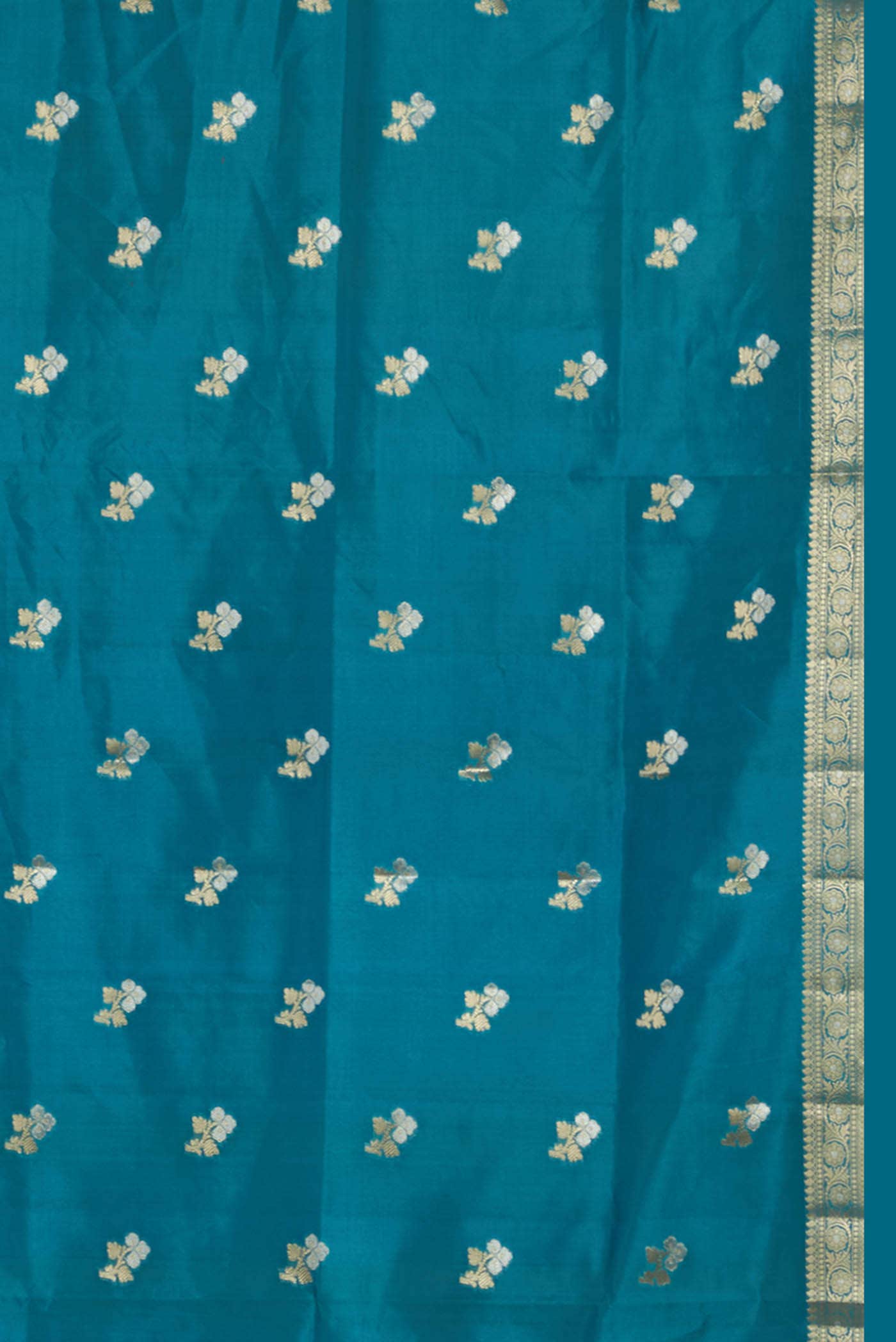 Blue Banarasi Raw Silk Saree