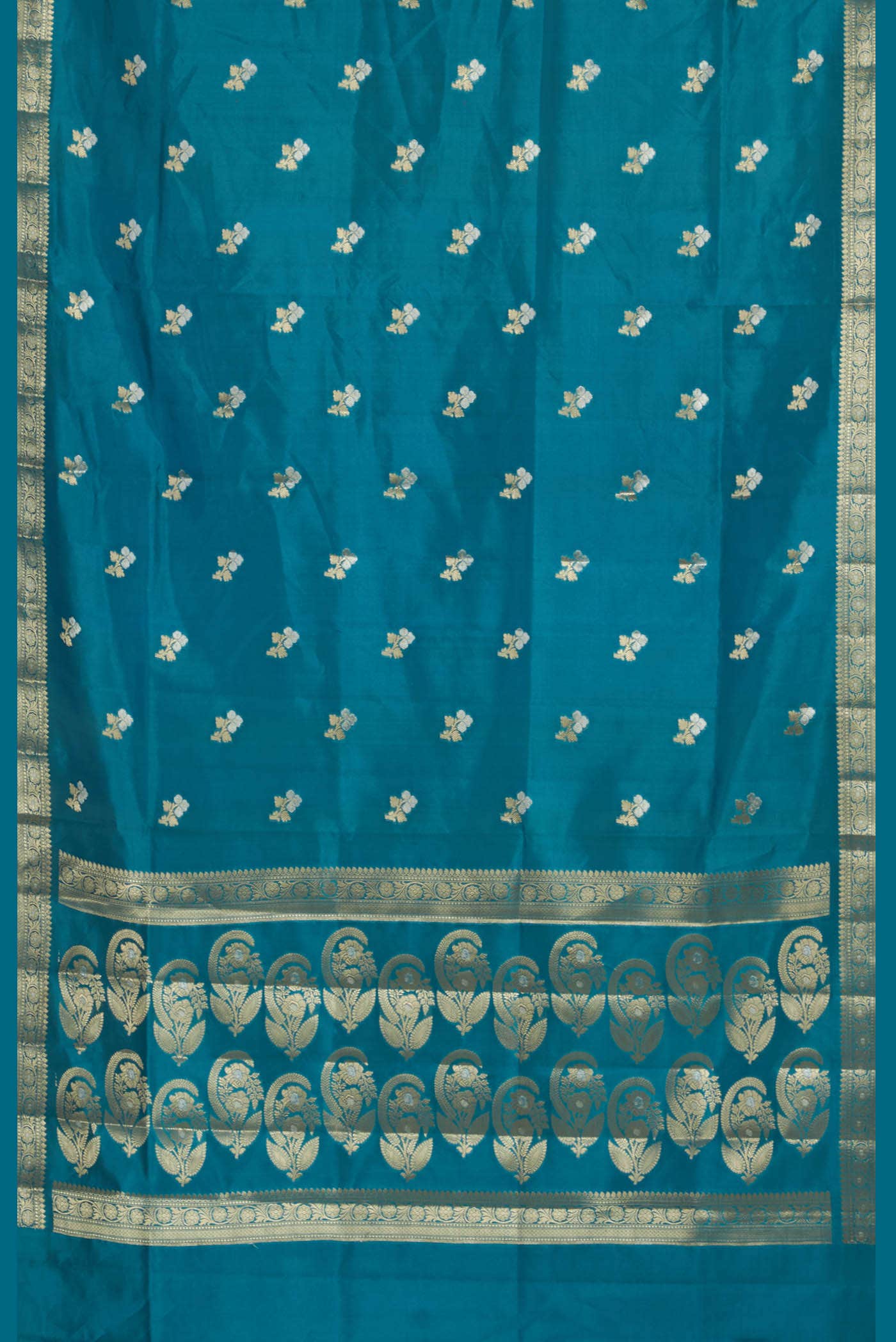 Blue Banarasi Raw Silk Saree