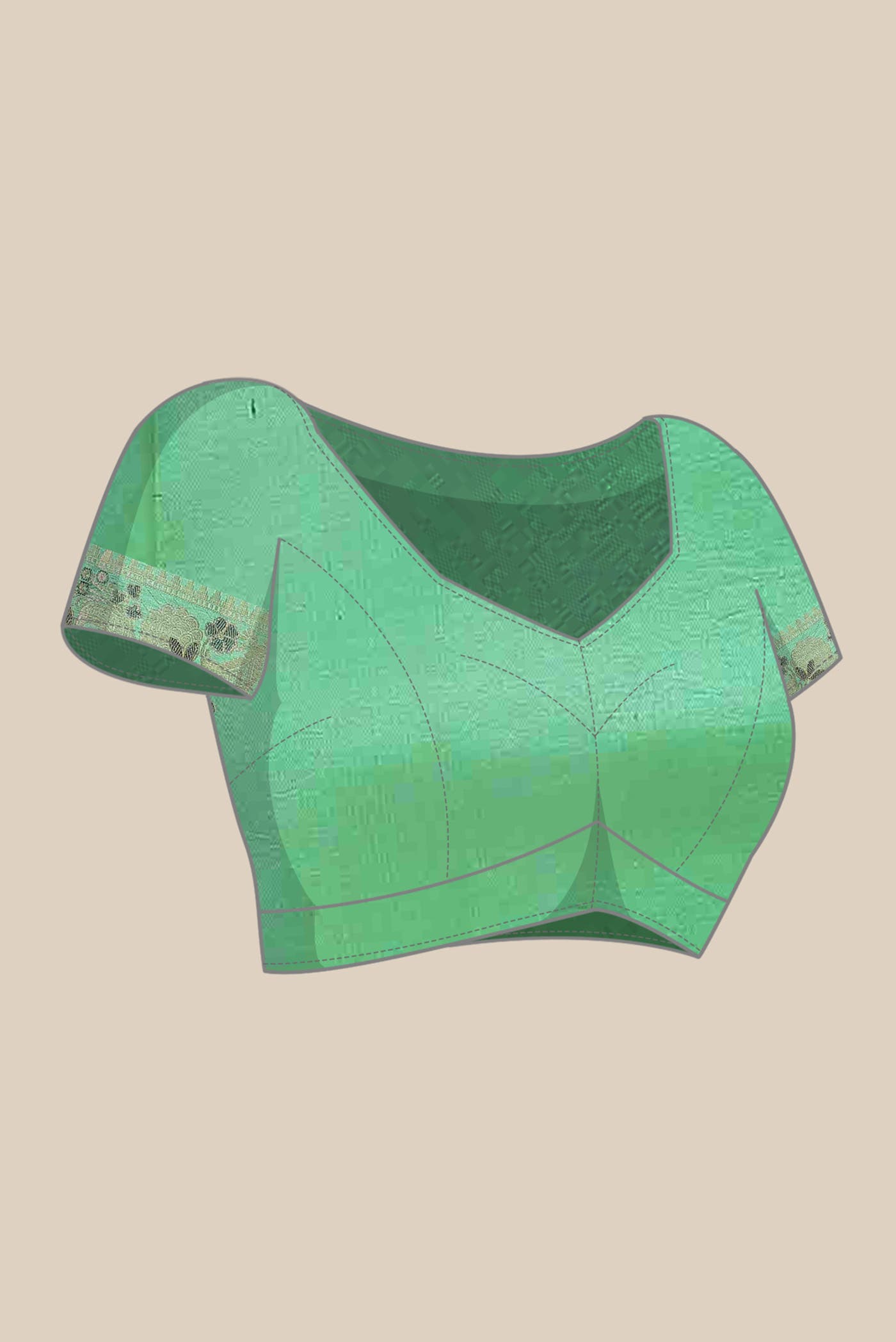 Green Banarasi Raw Silk Saree