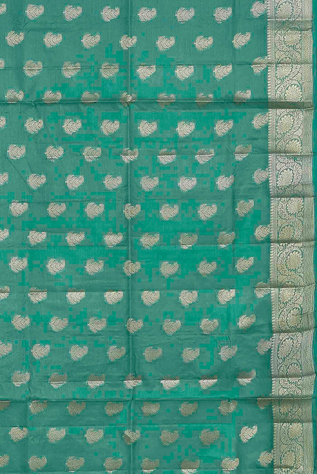 Green Banarasi Tussar Silk Saree
