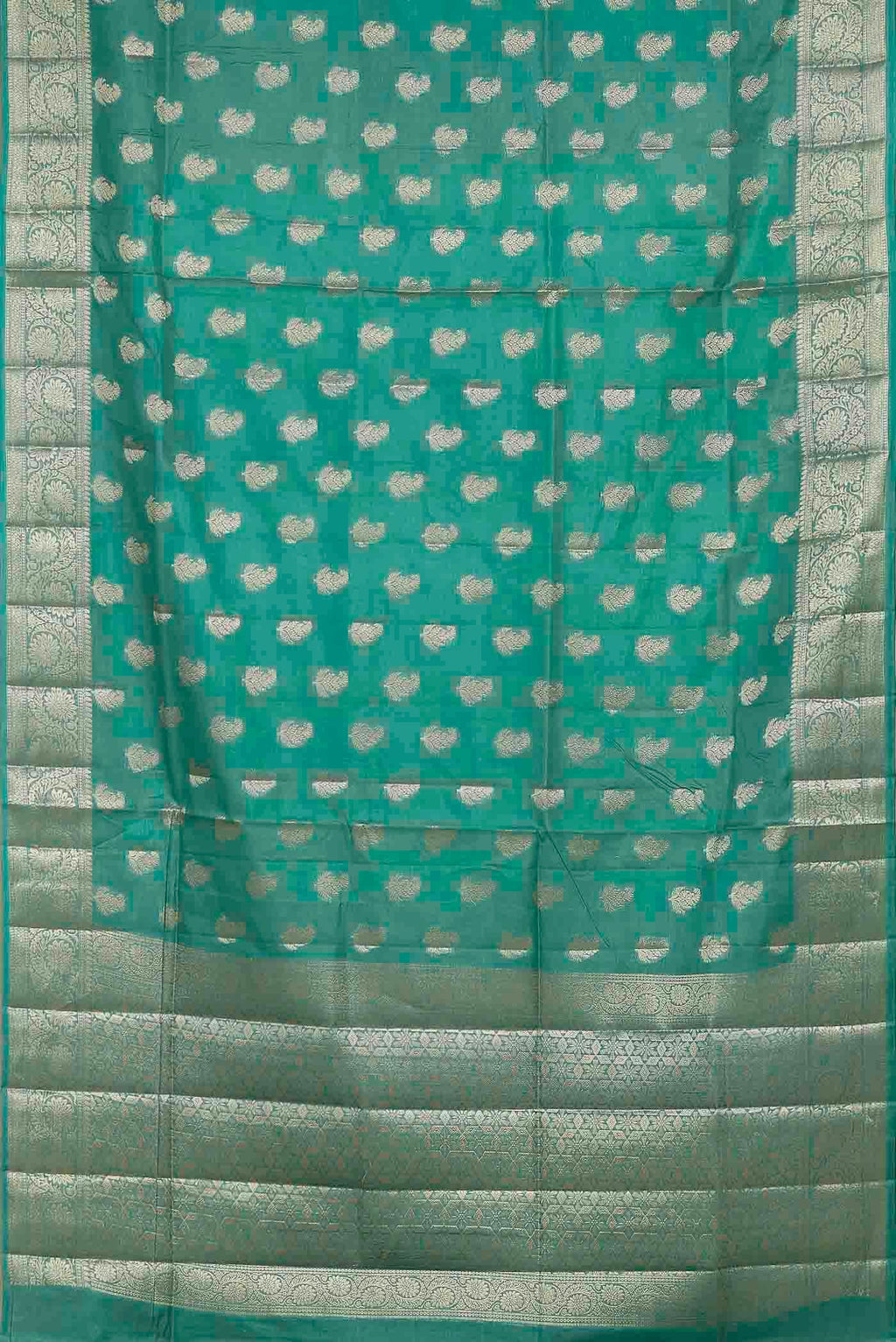 Green Banarasi Tussar Silk Saree