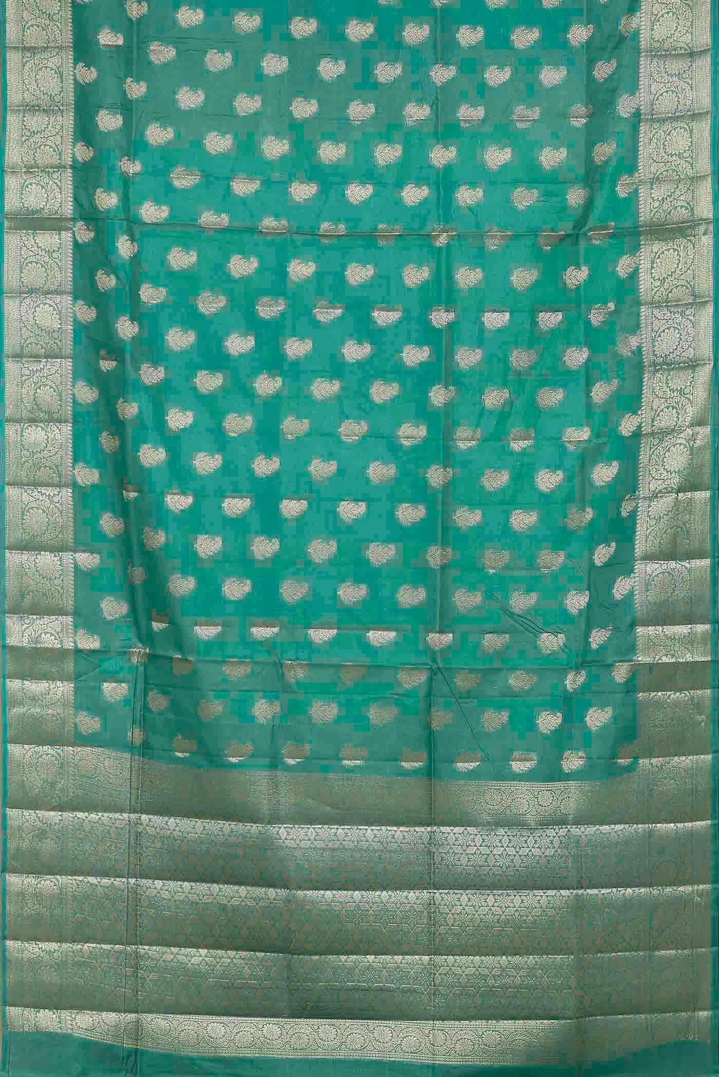 Green Banarasi Tussar Silk Saree