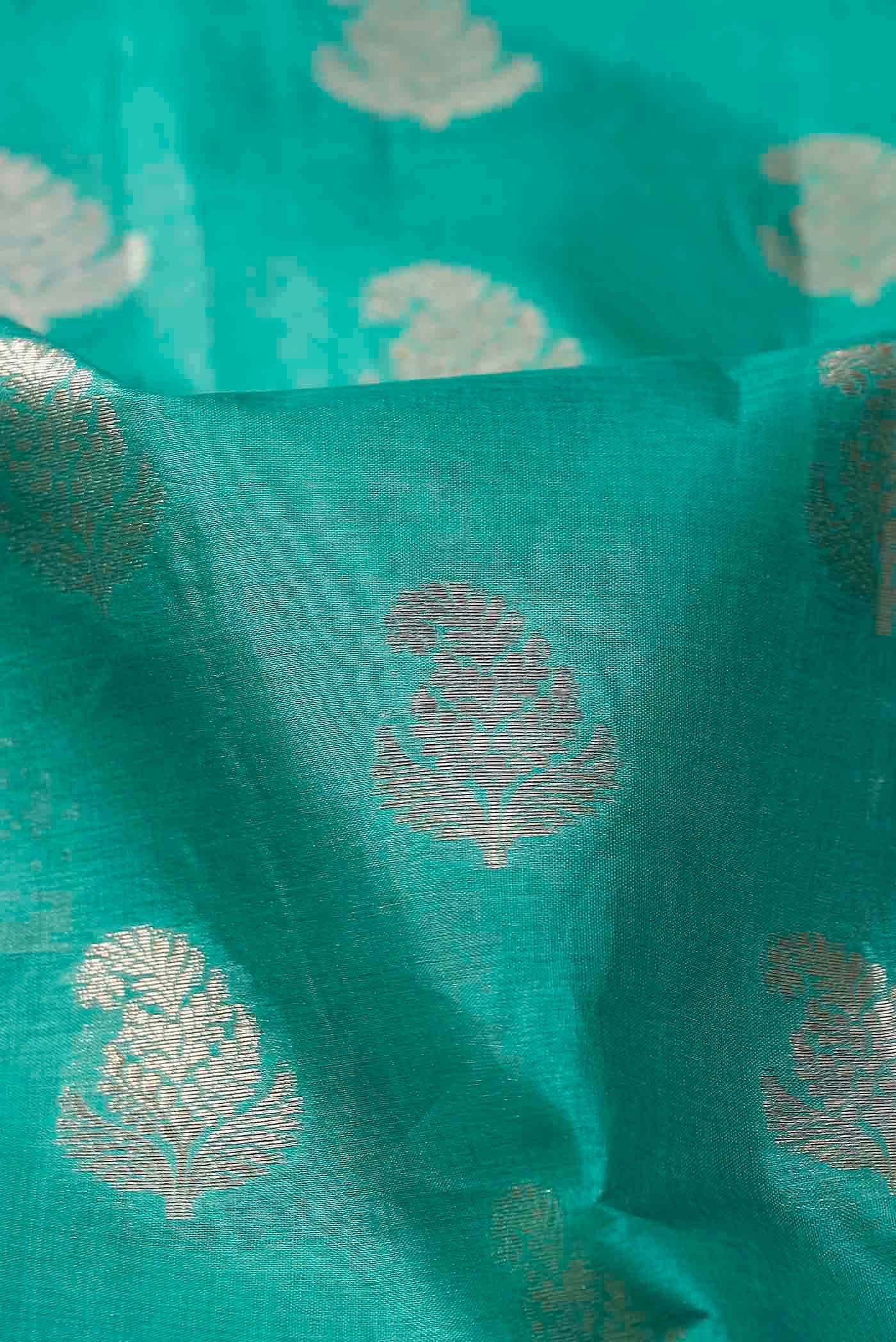 Blue Banarasi Tussar Silk Saree