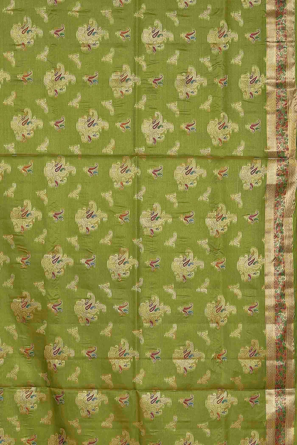Green Banarasi Tussar Silk Saree