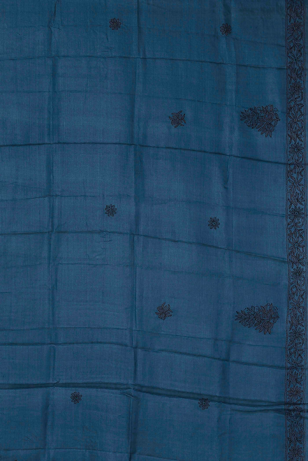 Blue Bhagalpuri Tussar Silk Saree